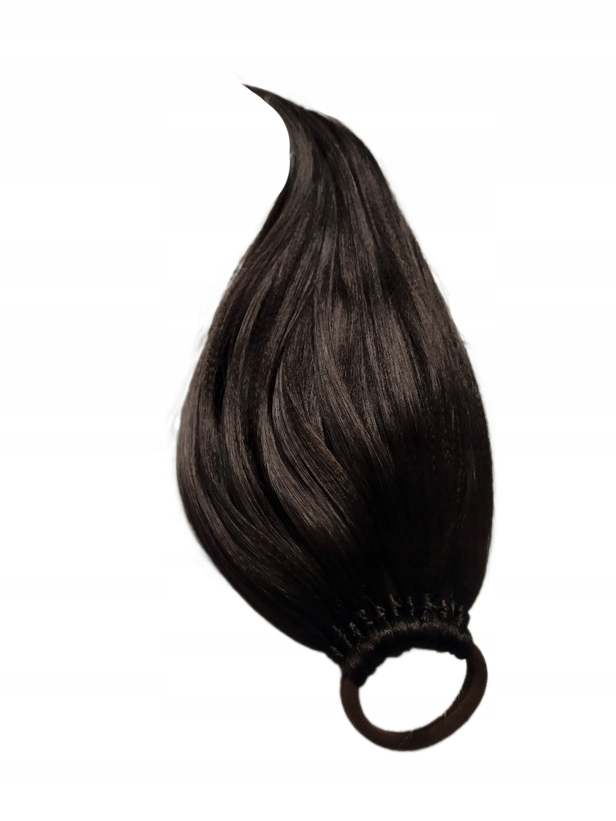 Kucyk Doczepiany Na Gumce, Treska, brązowa, Naturalna Brunetka, 40cm