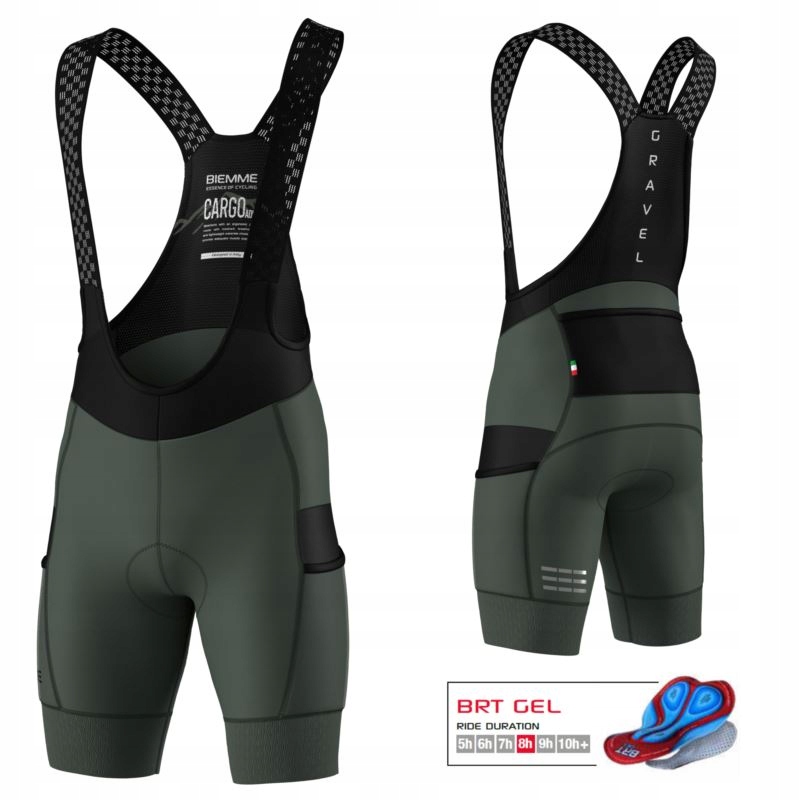 Cyklistické Kraťasy Biemme Cargo Adventure 25 zelené