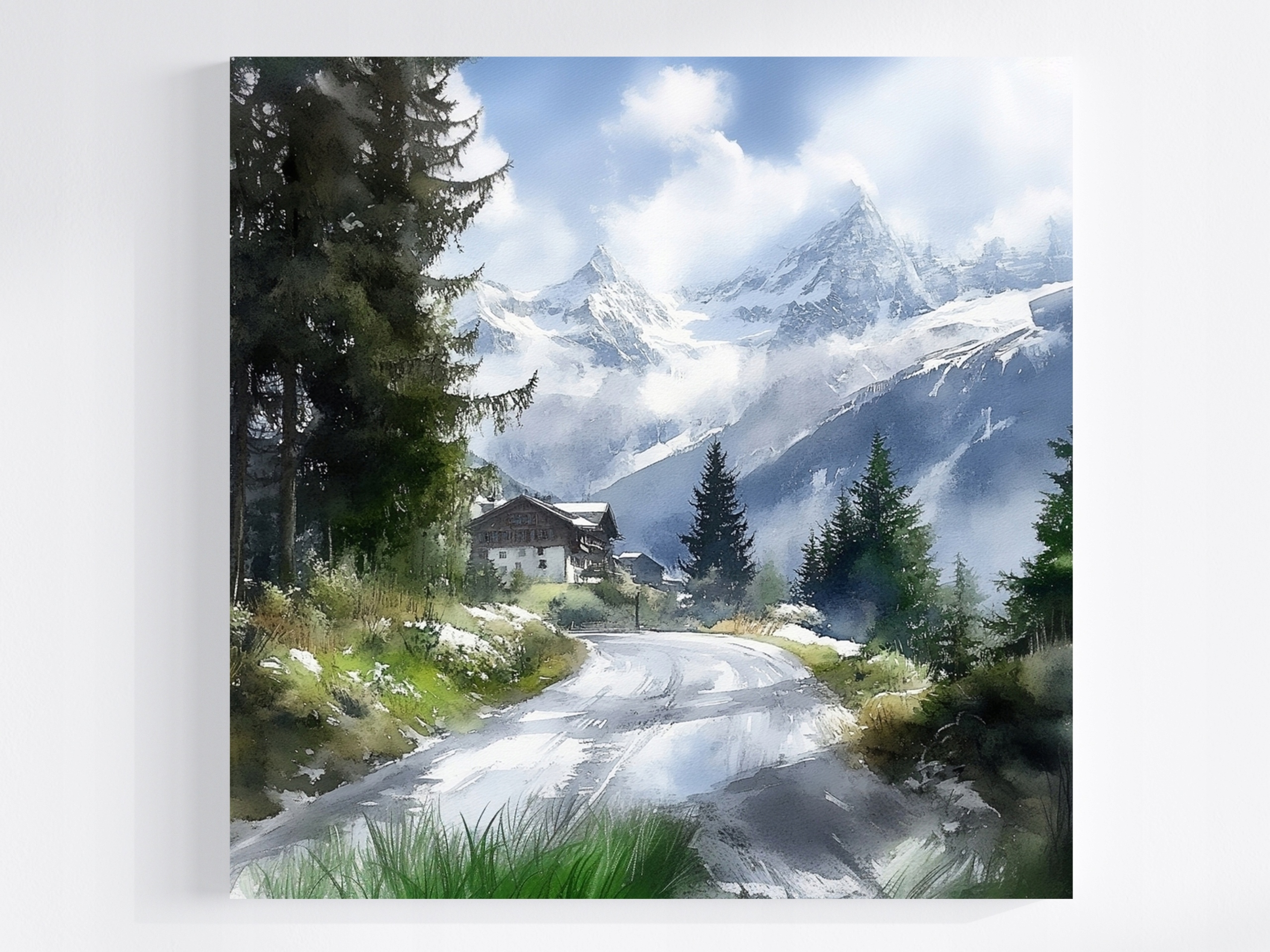 Obraz Na Plátně Canvas Krajina Švýcarsko Alpy Hory Jungfrau Cesta 80x80
