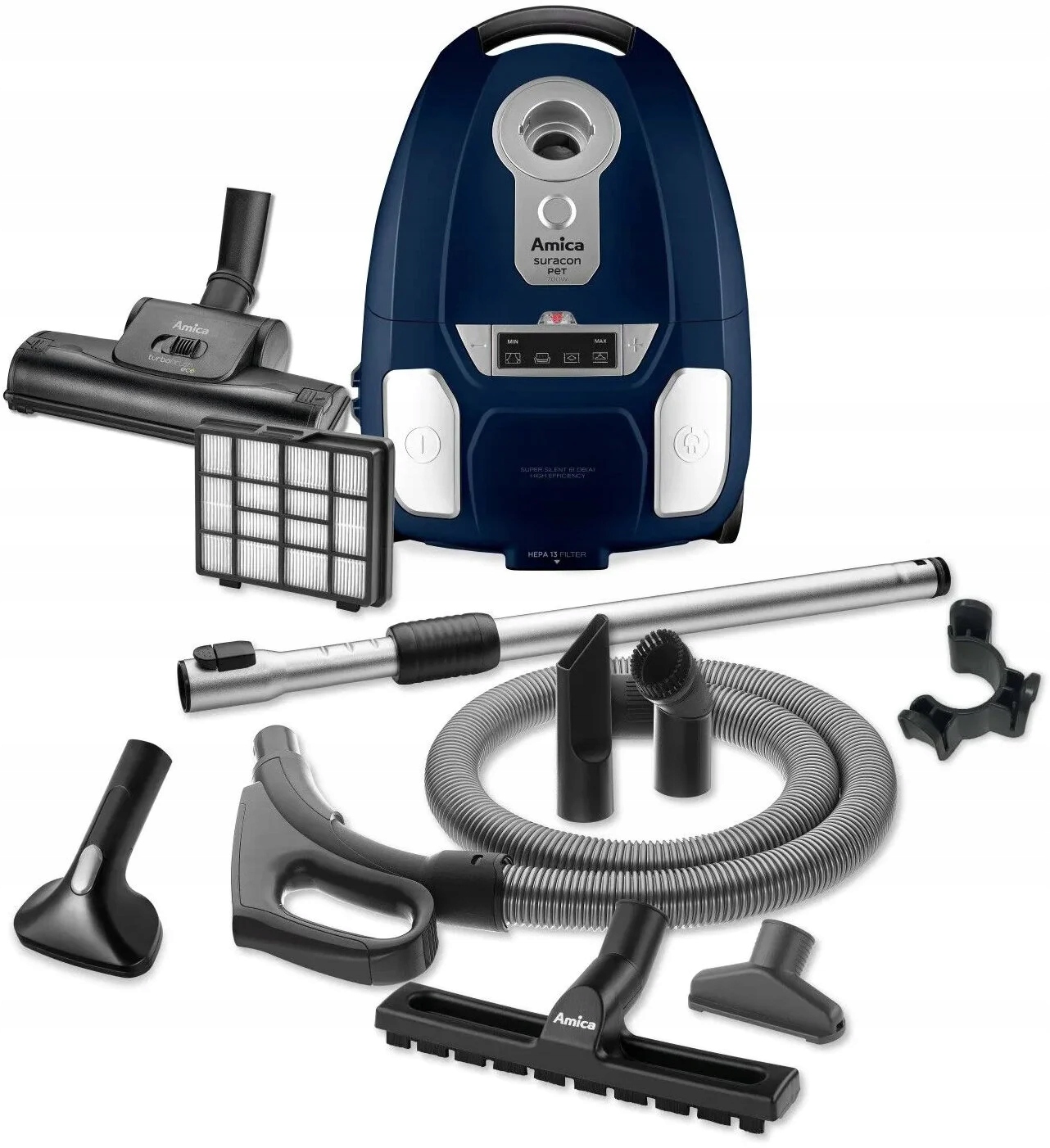 Odkurzacz tradycyjny workowy Amica VM7003 Suracon Pet 700W niebieski