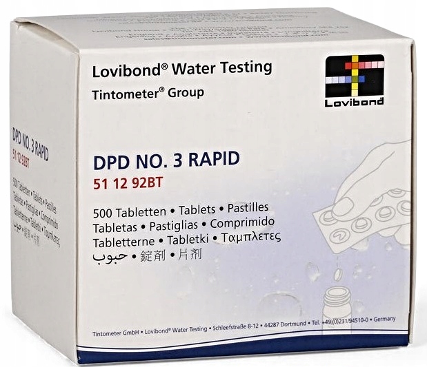 

Tabletki do pomiaru Chloru---dpd NO.3 Rapid 10 szt