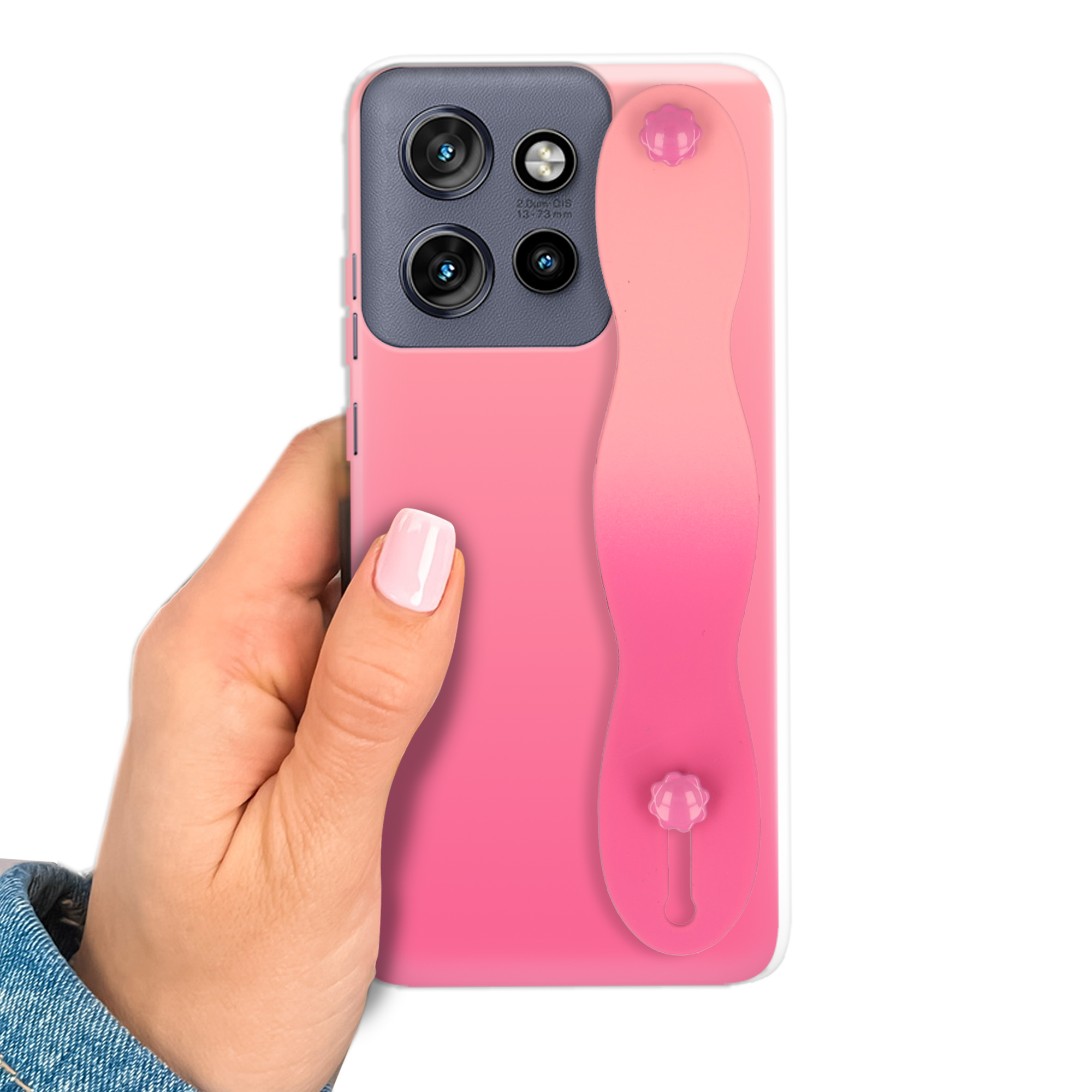 Etui Do Motorola Edge 50 Neo Ružová úchytka|silná ochrana a jedinečný dizajn