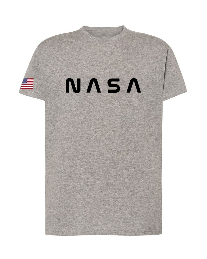 

Modna męska koszulka Nasa, na prezent, szara M