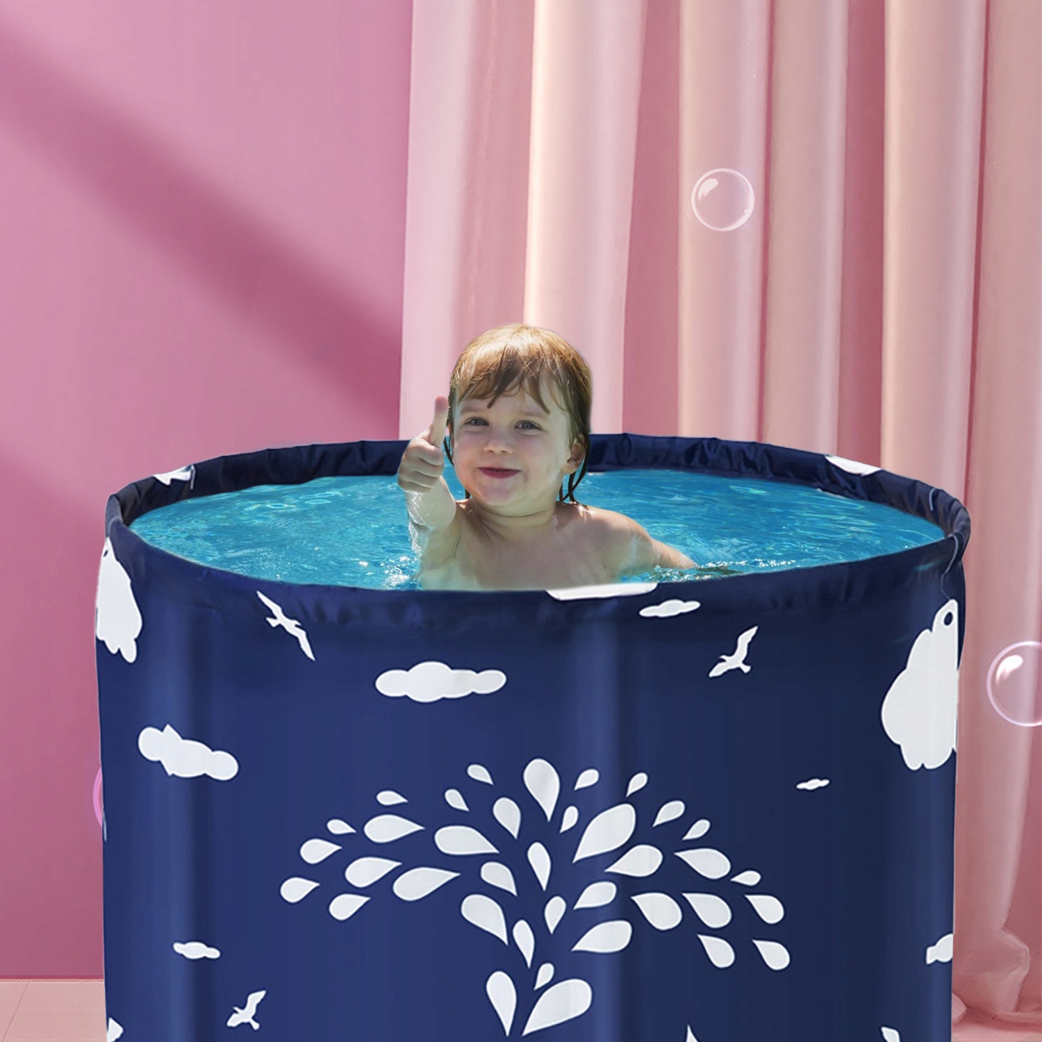 2024 WANNA WANIENKA SKŁADANA PVC DOROSŁYCH 70x65CM SPA Linia Wieloryb