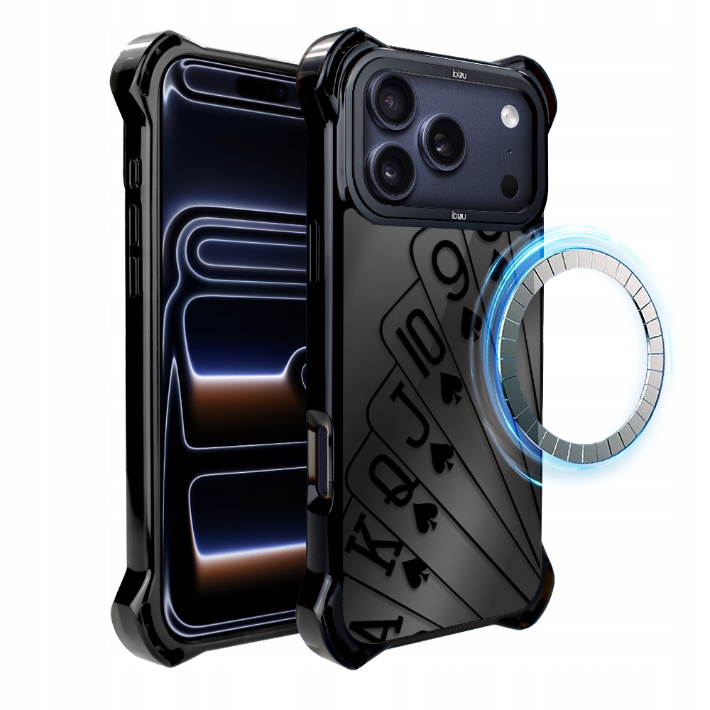 Pouzdro pro iPhone 17 Pro Ibizu DropGuard Ultra s MagSafe, hrací karty