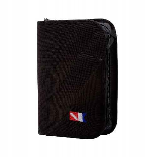 Pouzdro na dokumenty, organizér logbooku Scubatech z kordury na zip, černé