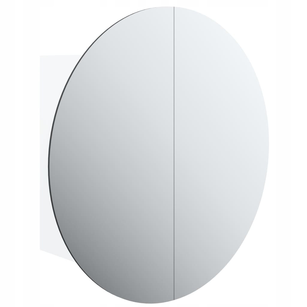 SZAFKA ŁAZIENKOWA Z LUSTREM I LED BIAŁA 40X40X17,5CM