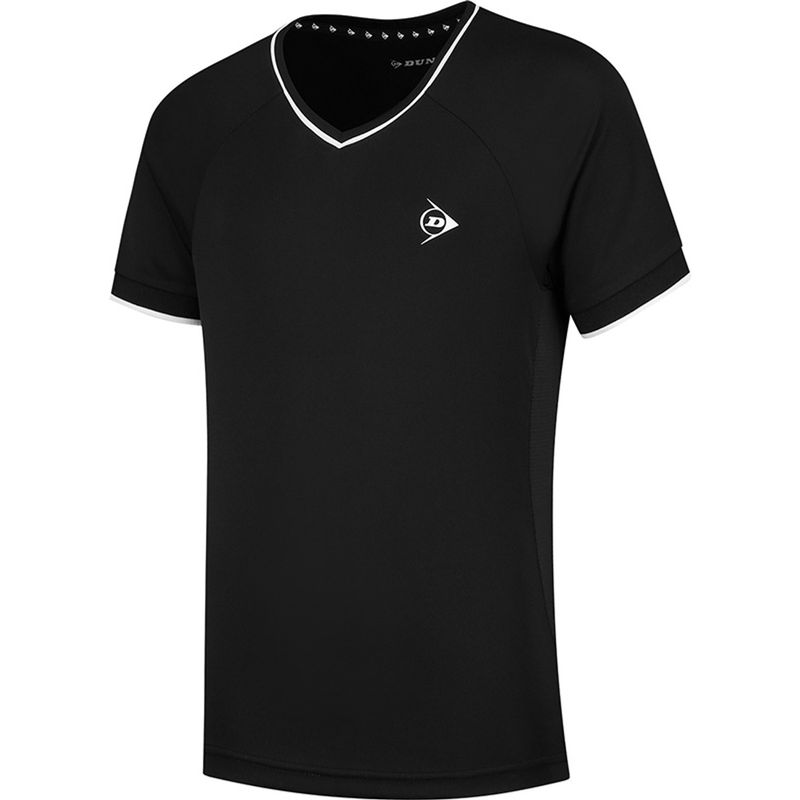 Koszulka Tenisowa Dziewczęca Dunlop Club Crew Tee Girl Black/white 176