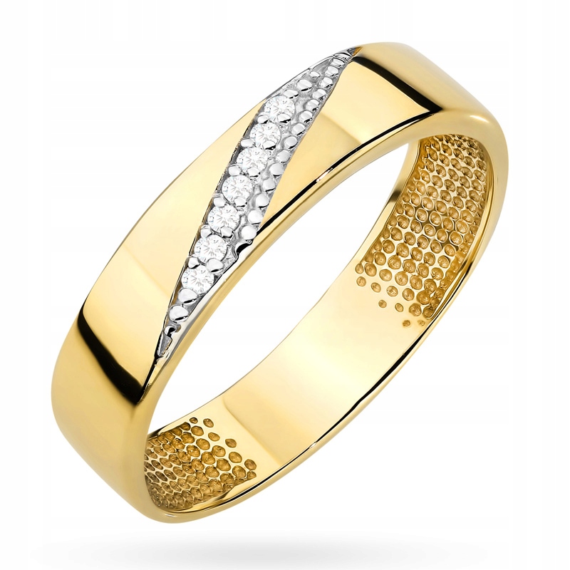Zlatý Prstýnek 585 s zirkony 14k vel. 17