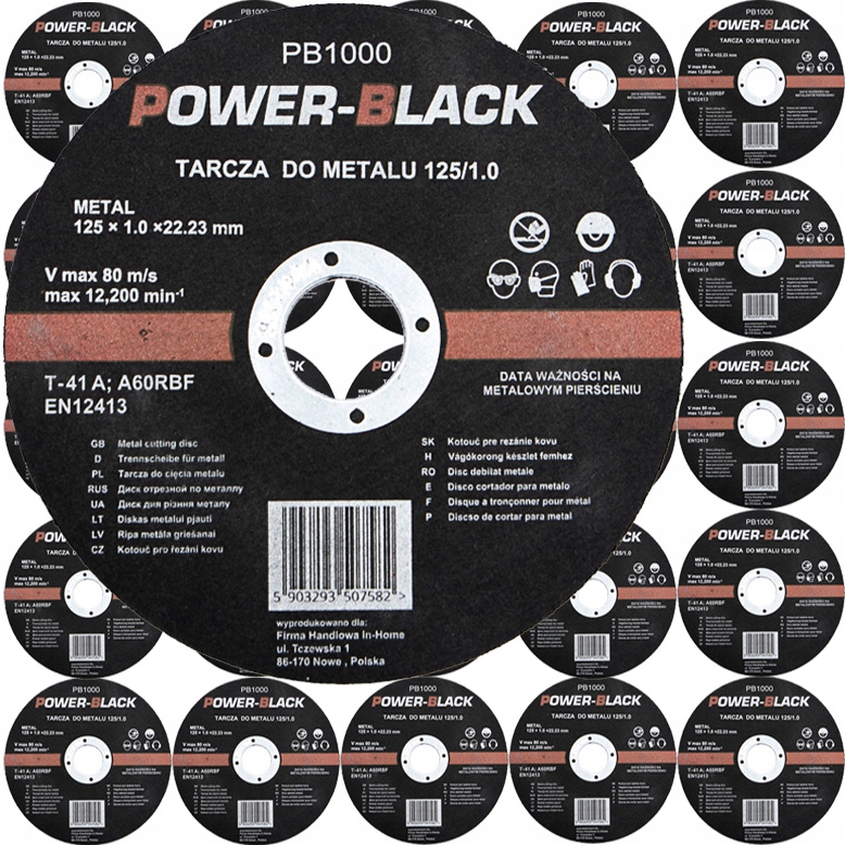 TARCZA DO CIĘCIA METALU 125 x 1 INOX TARCZE 50 SZT