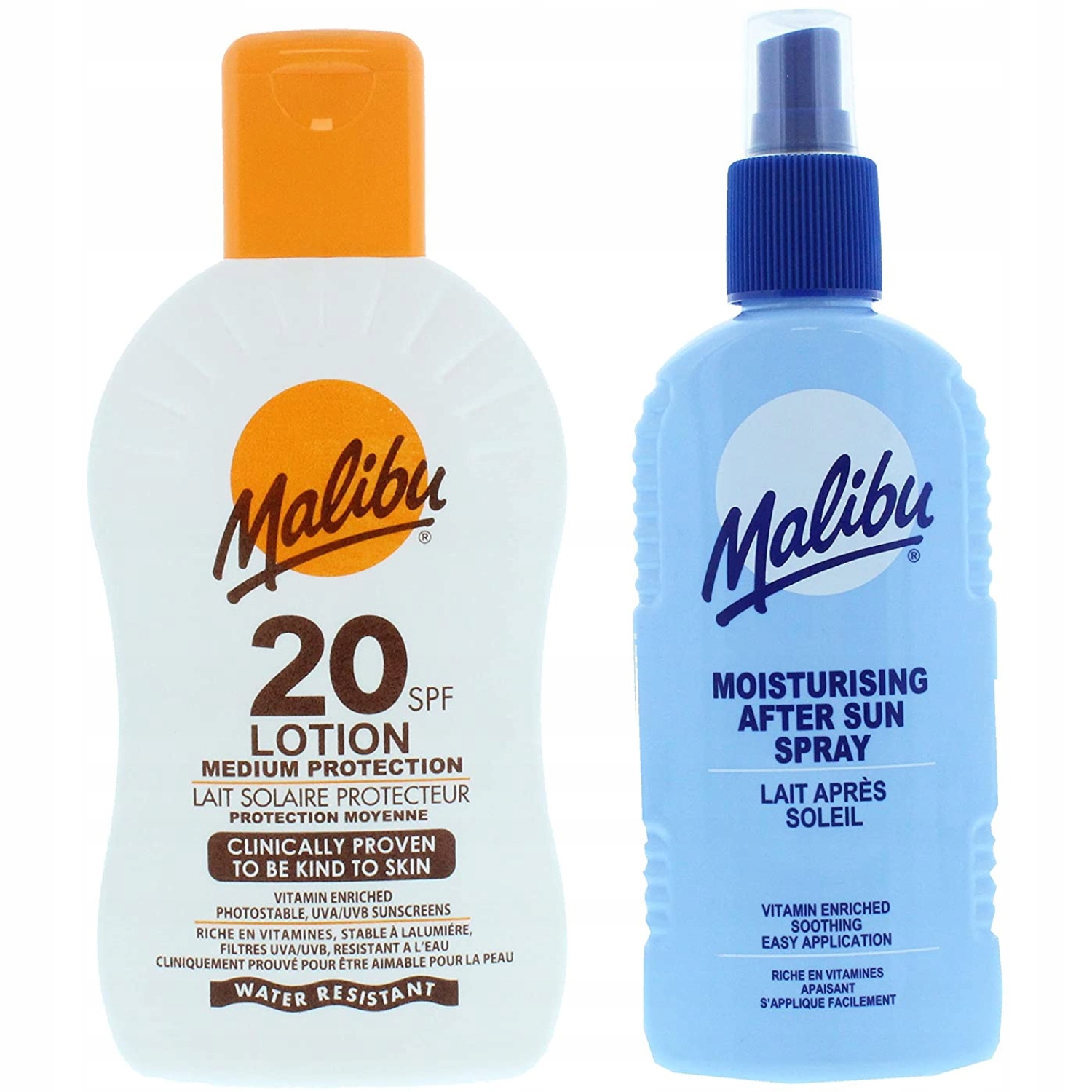 Malibu SPF20 Voděodolný balzám 200 Ml Balzám Ve Spreji po opalování 200 Ml