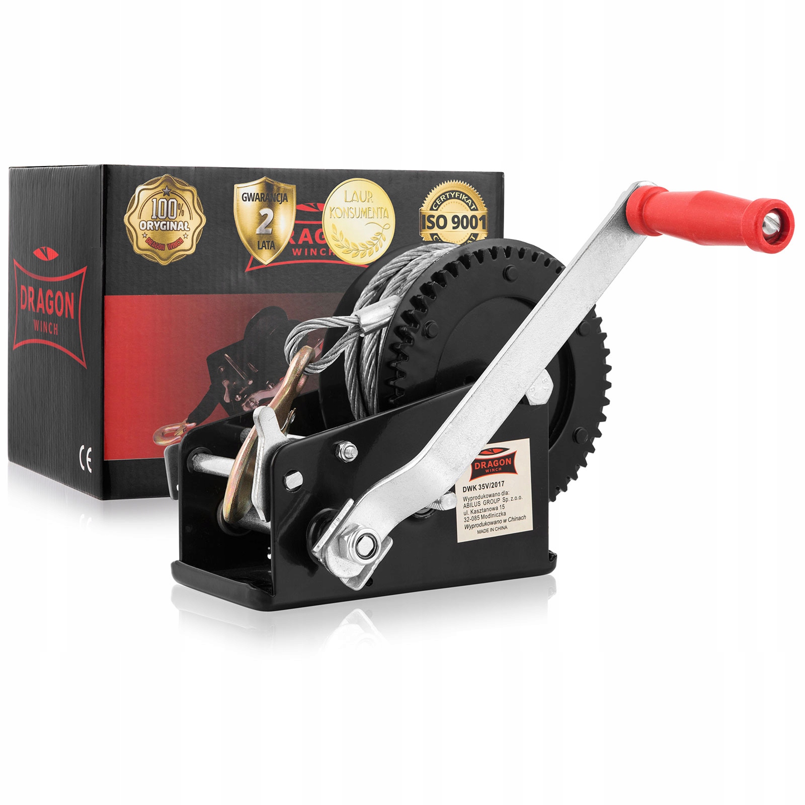 

Wyciągarka Korbowa Ręczna Wciągarka Linowa 1588kg