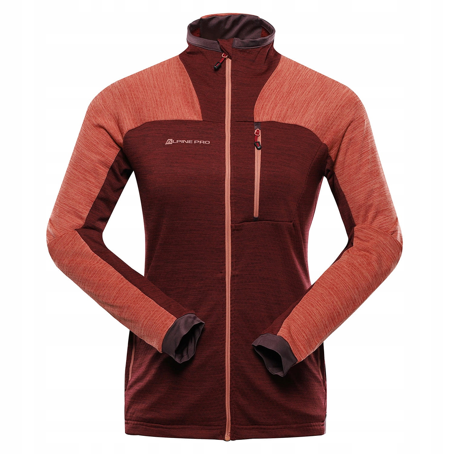 Bluza damska trekkingowa szybkoschnąca Alpine Pro Onneca 3 k.bordowy r.M