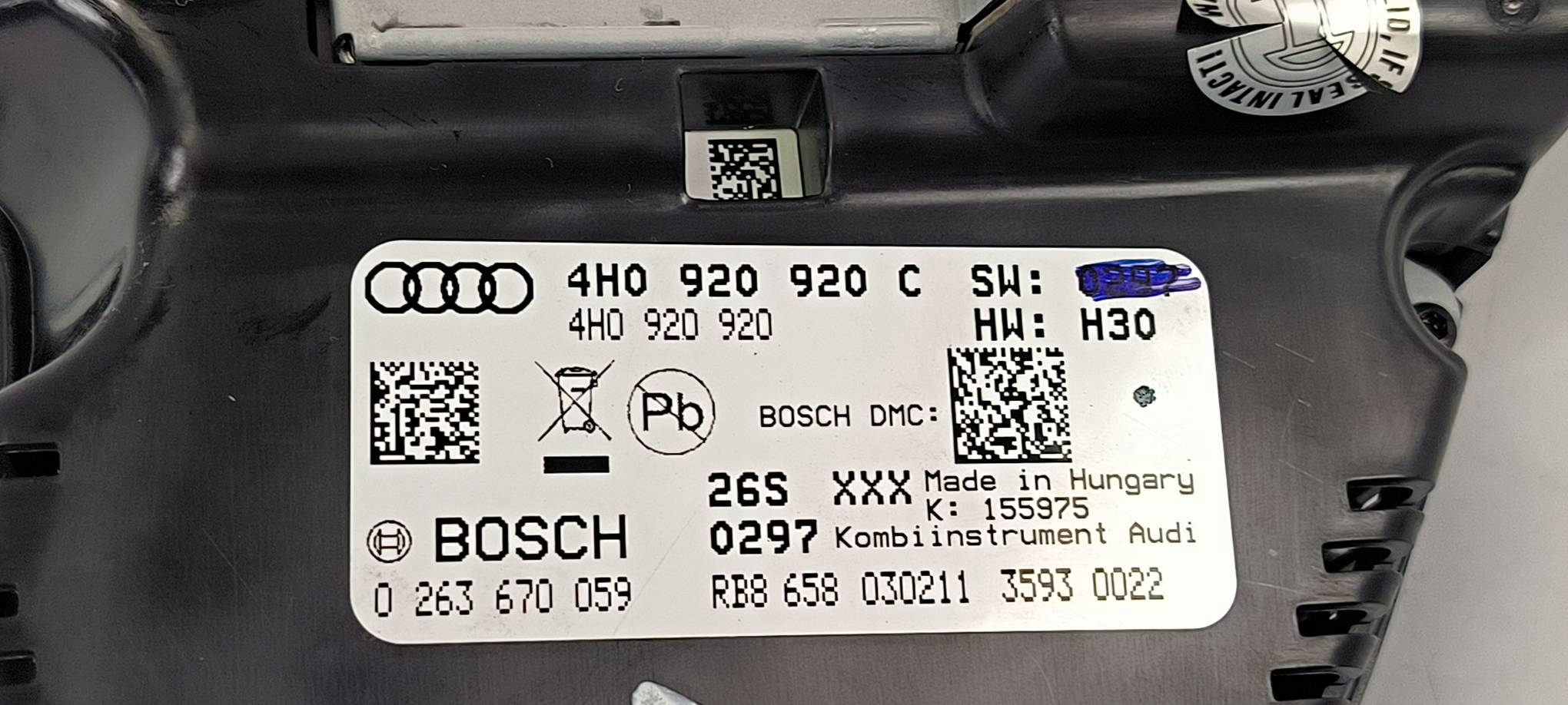 kilometar sat brzinomjer sat 4H0920920C AUDI A8