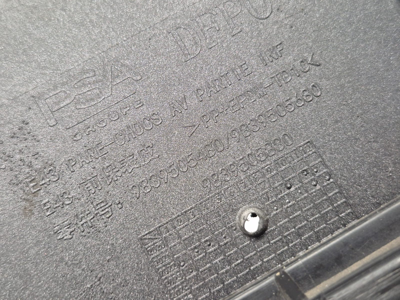 CITROEN C5-X C5X 21- bumper front front PDC 9839505480