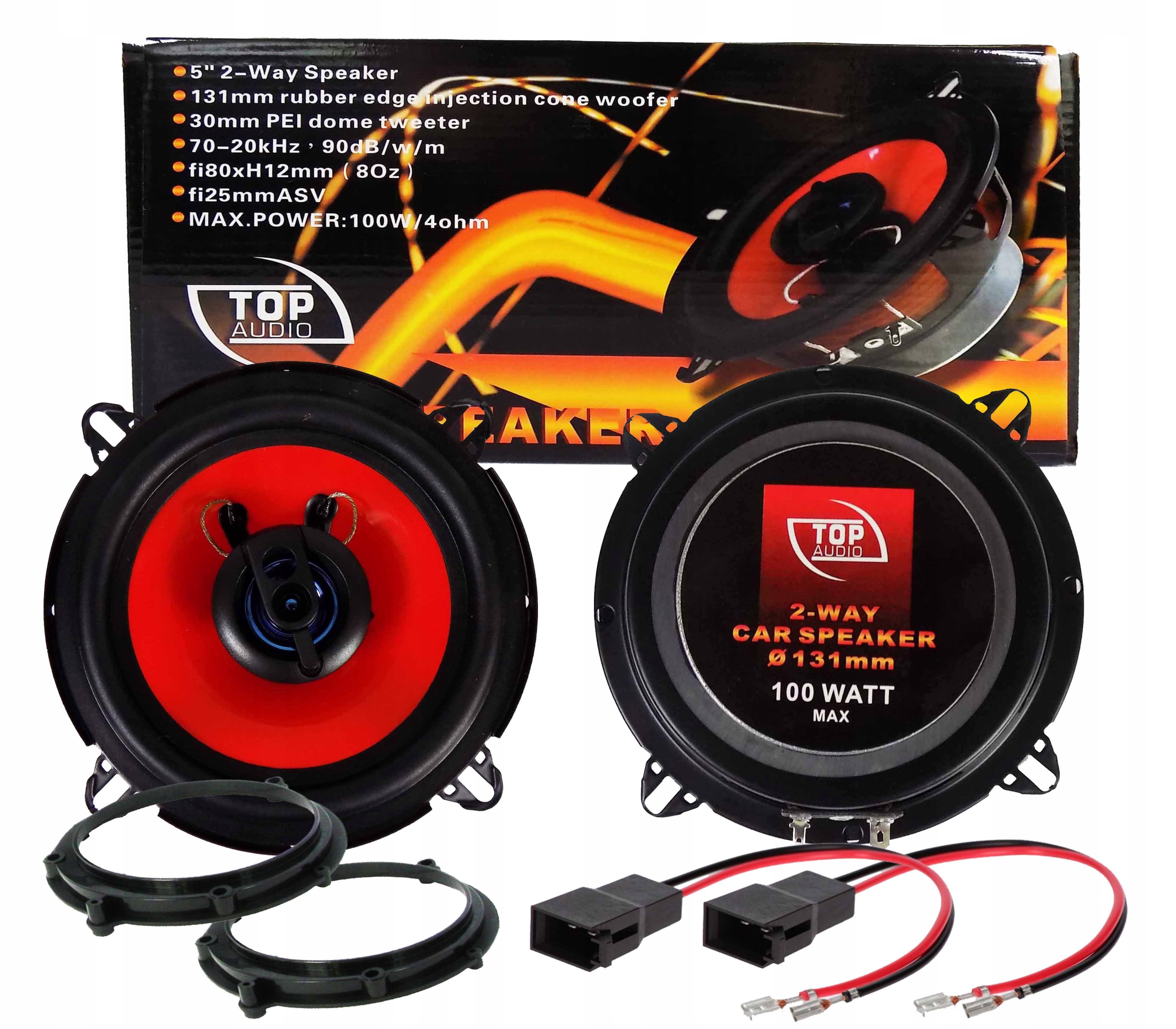 TOP AUDIO GŁOŚNIKI AUDI A4 B5 DRZWI PRZÓD DYSTANSE