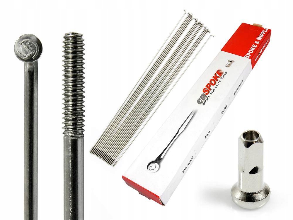 18 Szprych CnSpoke STD14 stal nierdzewna nyple 2.0 x 188 mm