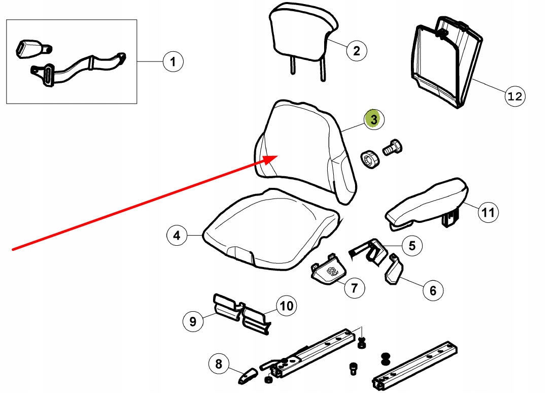 0011312200 Спинка