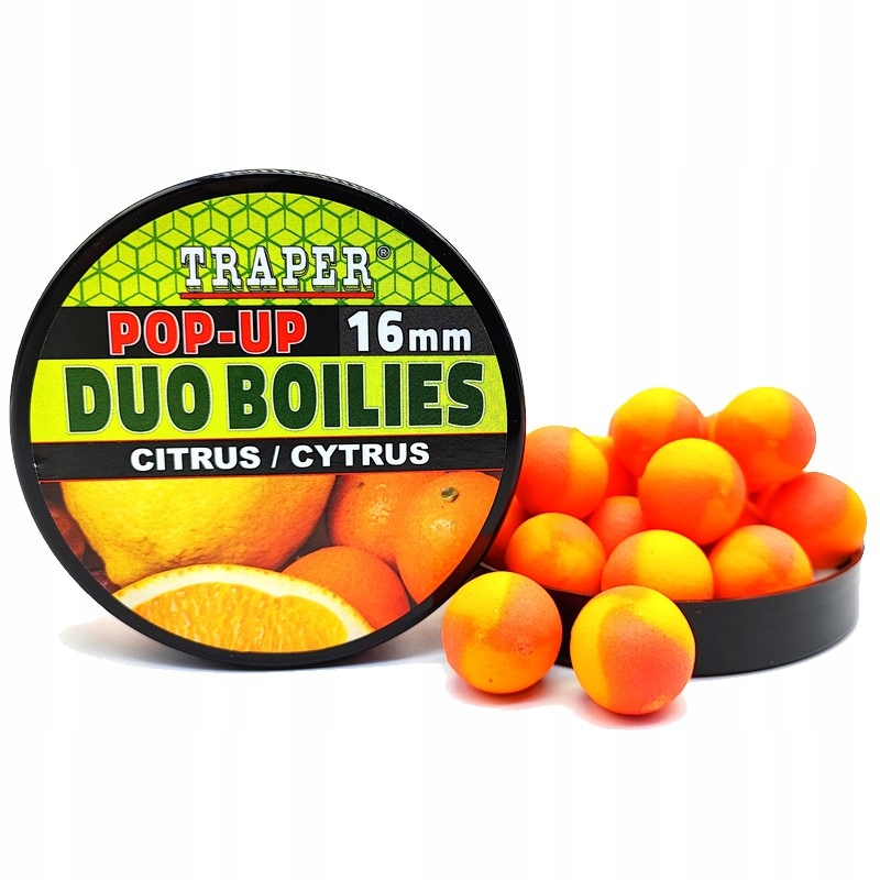 Kulki Haczykowe Traper Pop Up Duo Cytrus Citrus 16mm 40g Na Karpia Amura