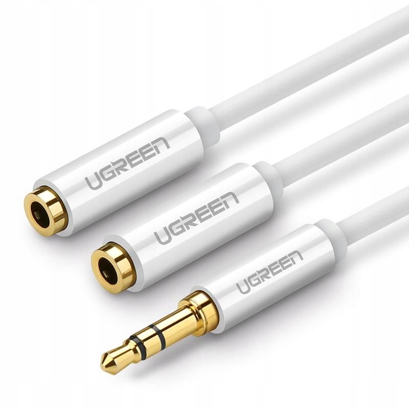 UGREEN KABEL ROZGAŁĘŹNIK ROZDZIELACZ AUX MINIJACK DO 2X MINIJACK 3,5MM 25CM