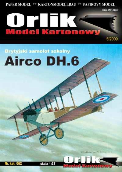 

Orlik 062. Samolot Airco DH.6 AORL062