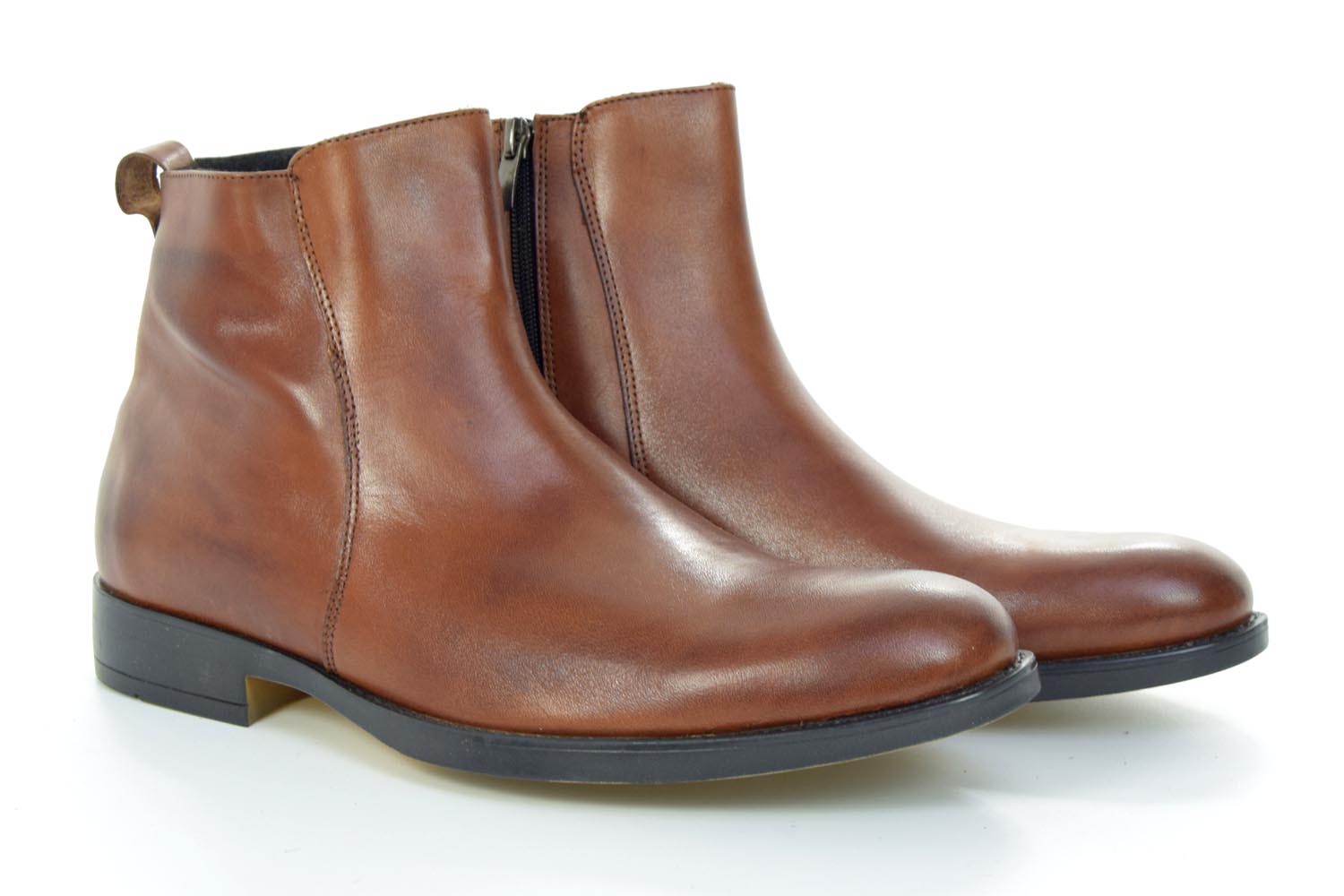 Pánské kožené zimní zateplené boty Mor 17, hnědé, velikost 42