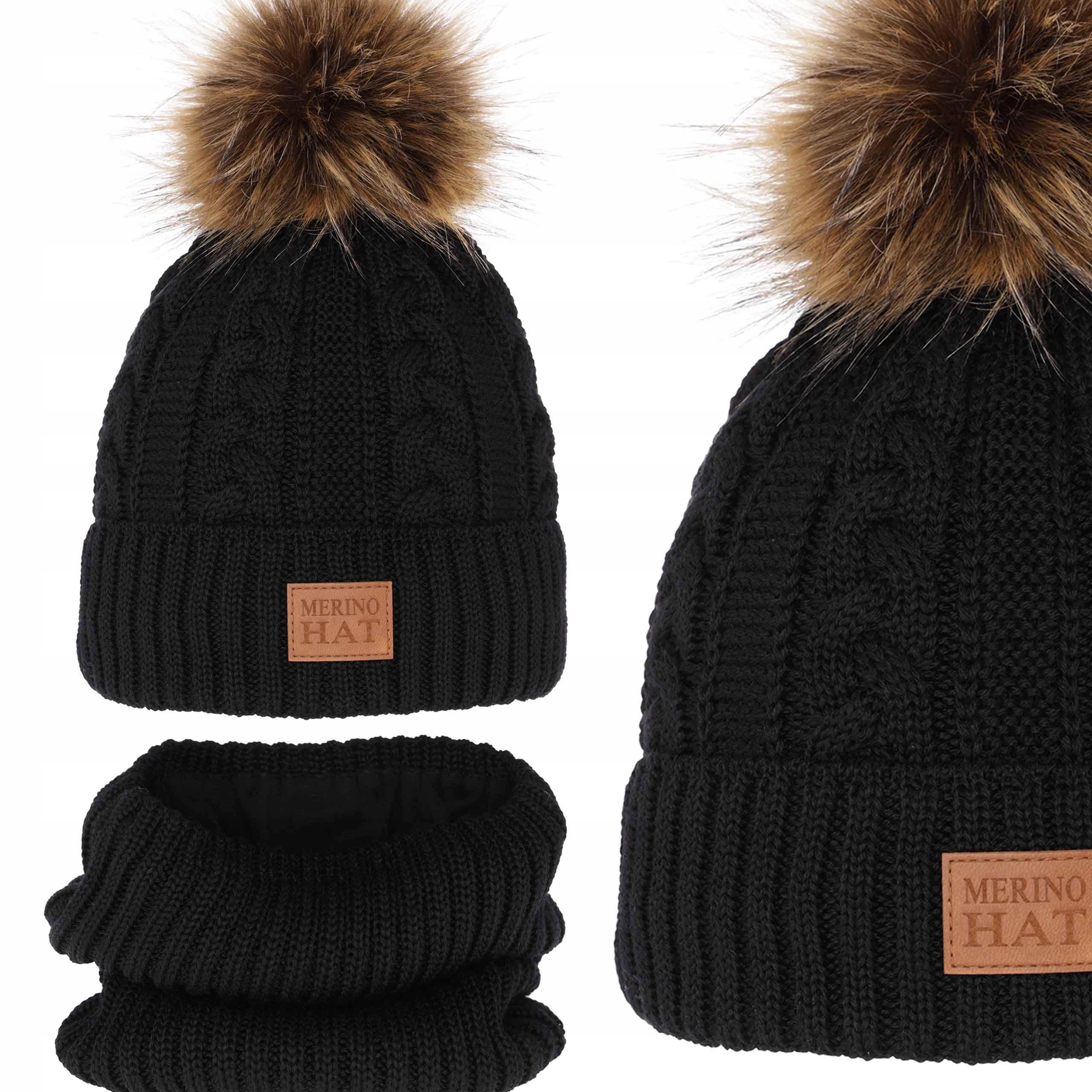Wełniany komplet dziecięcy Czapka i Komin 100% Merino 46-52cm, do 5 lat