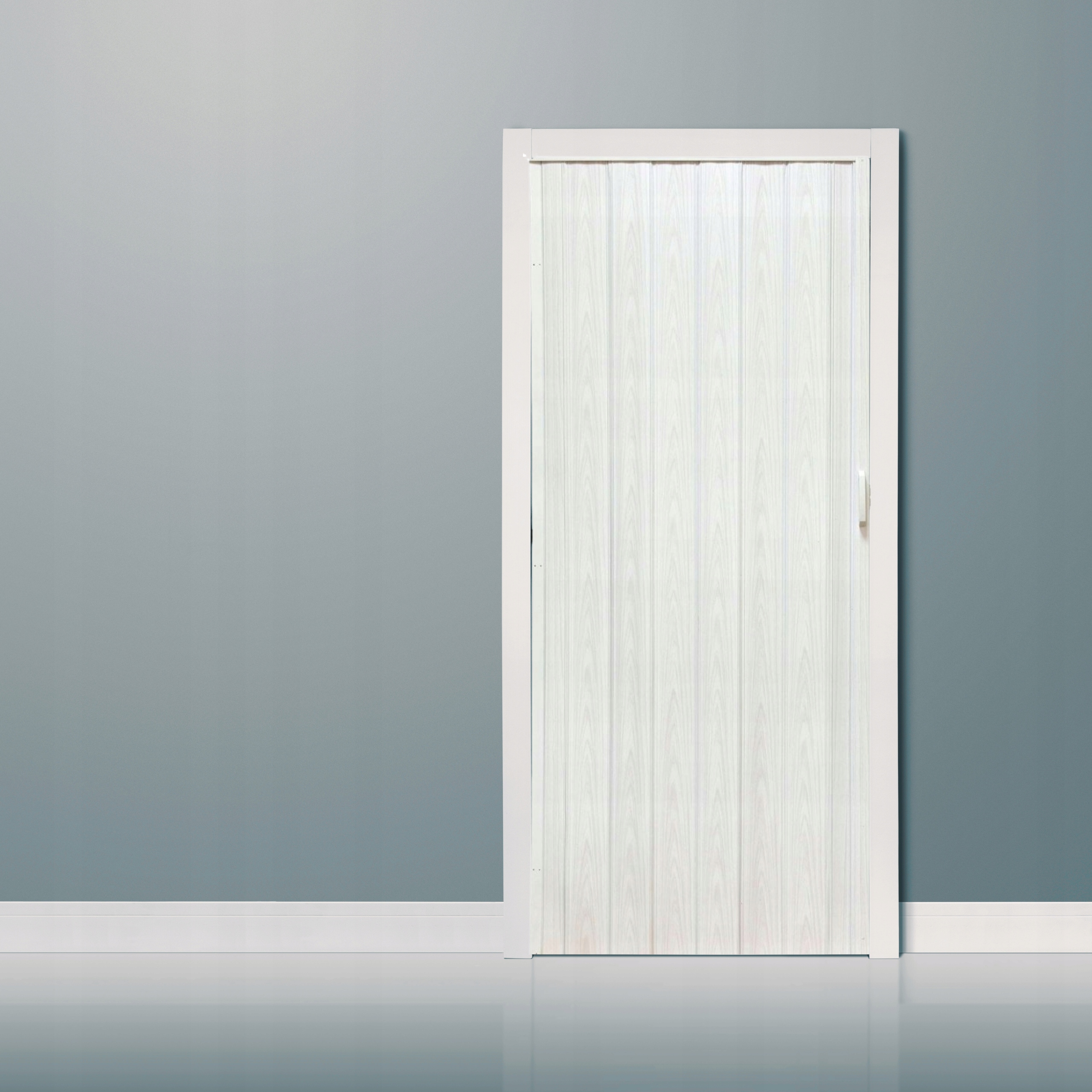 DRZWI HARMONIJKOWE WEWNĘTRZNE SKŁADANE/ŁAMANE BIAŁY DĄB 80CM Typ Pełne