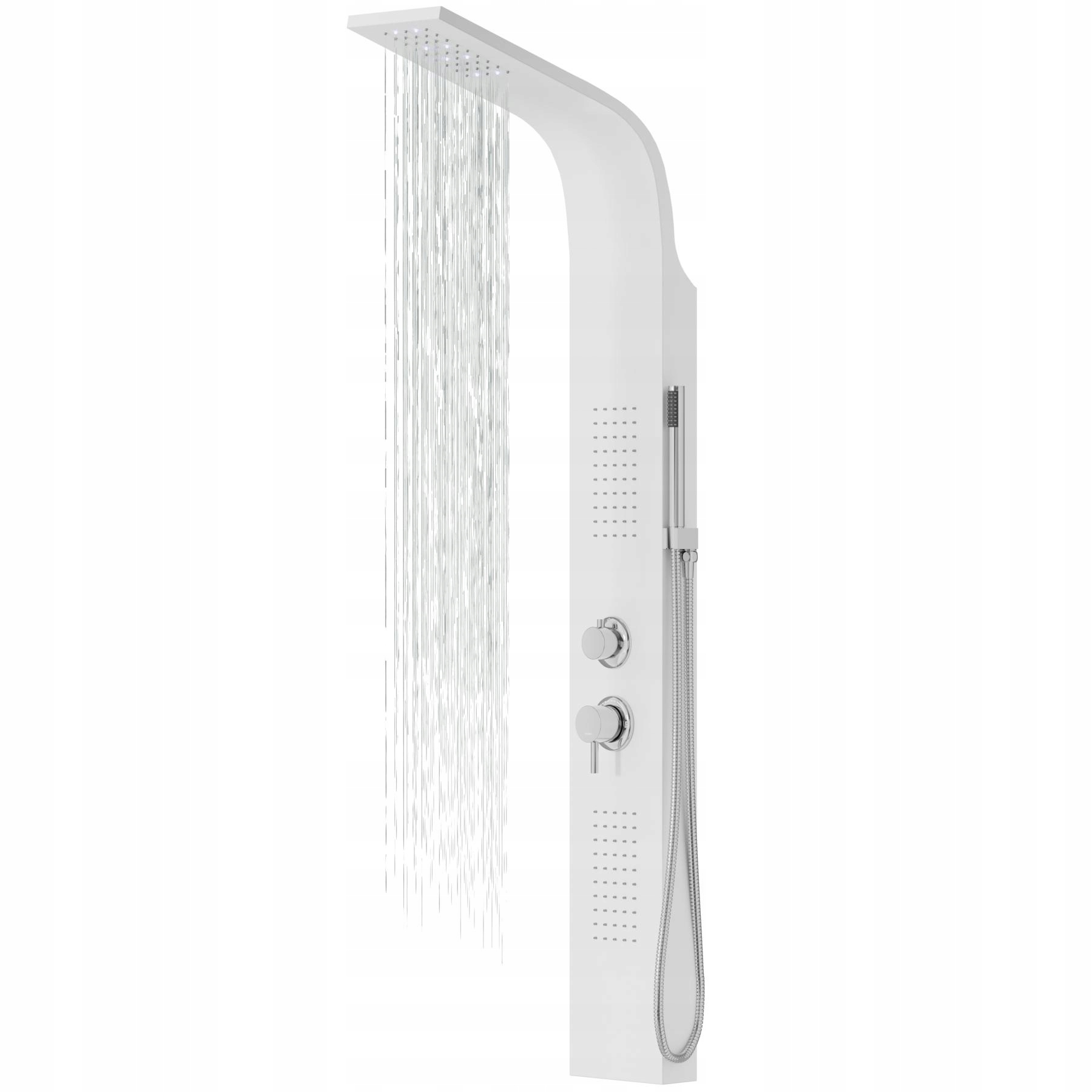 Panel prysznicowy Corsan Alto A017 Mieszacz Biały Deszczownica Led