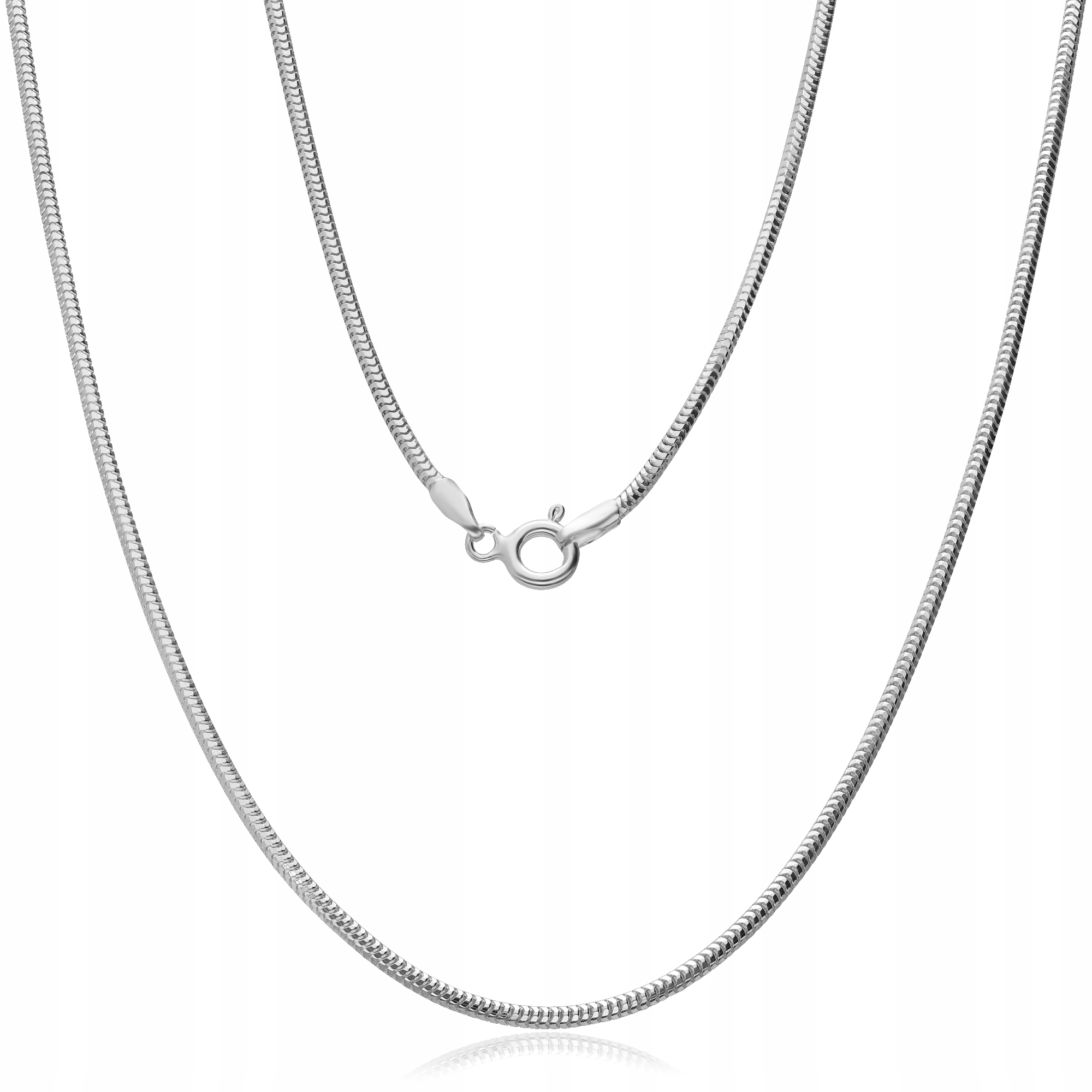 Řetízek Zmijka Stříbrný Dámský Pánský 1.6 mm 55 cm Stříbro 925