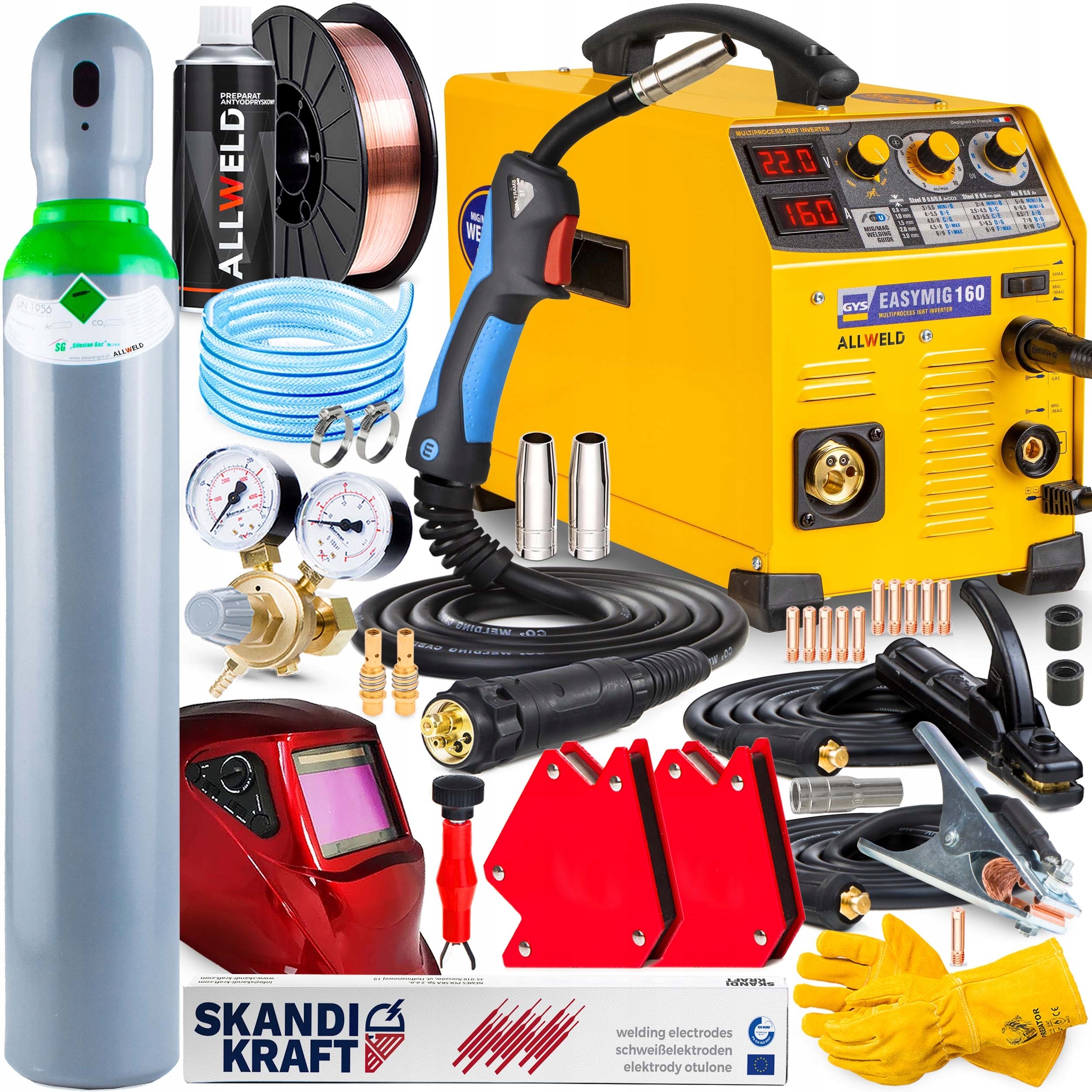 Invertorová Svářečka Invertorová Gys Easy Mig 160A Mag Mma Alu Flux 230V