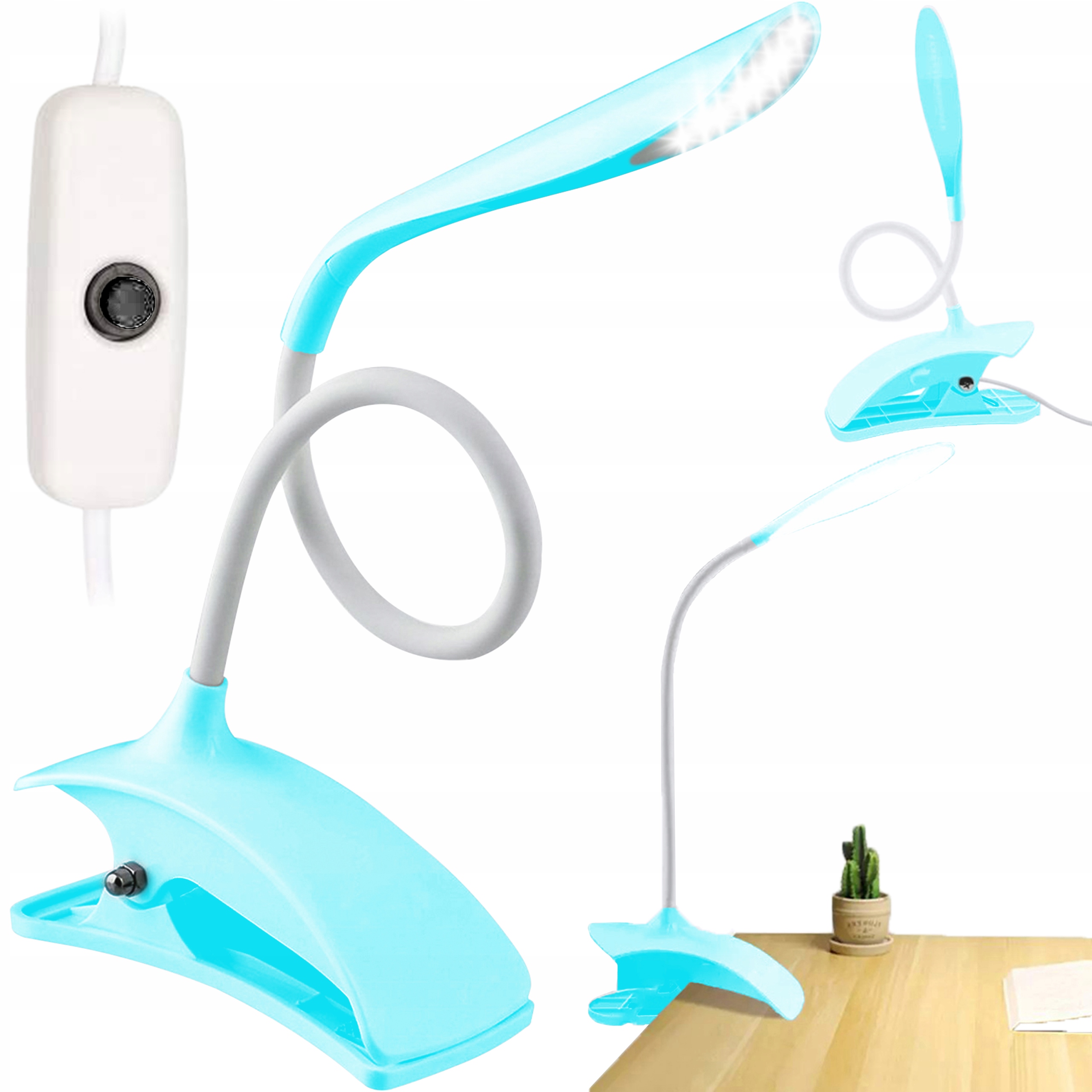 

Lampka Biurkowa Szkolna Na Biurko 14 Led Usb Klips
