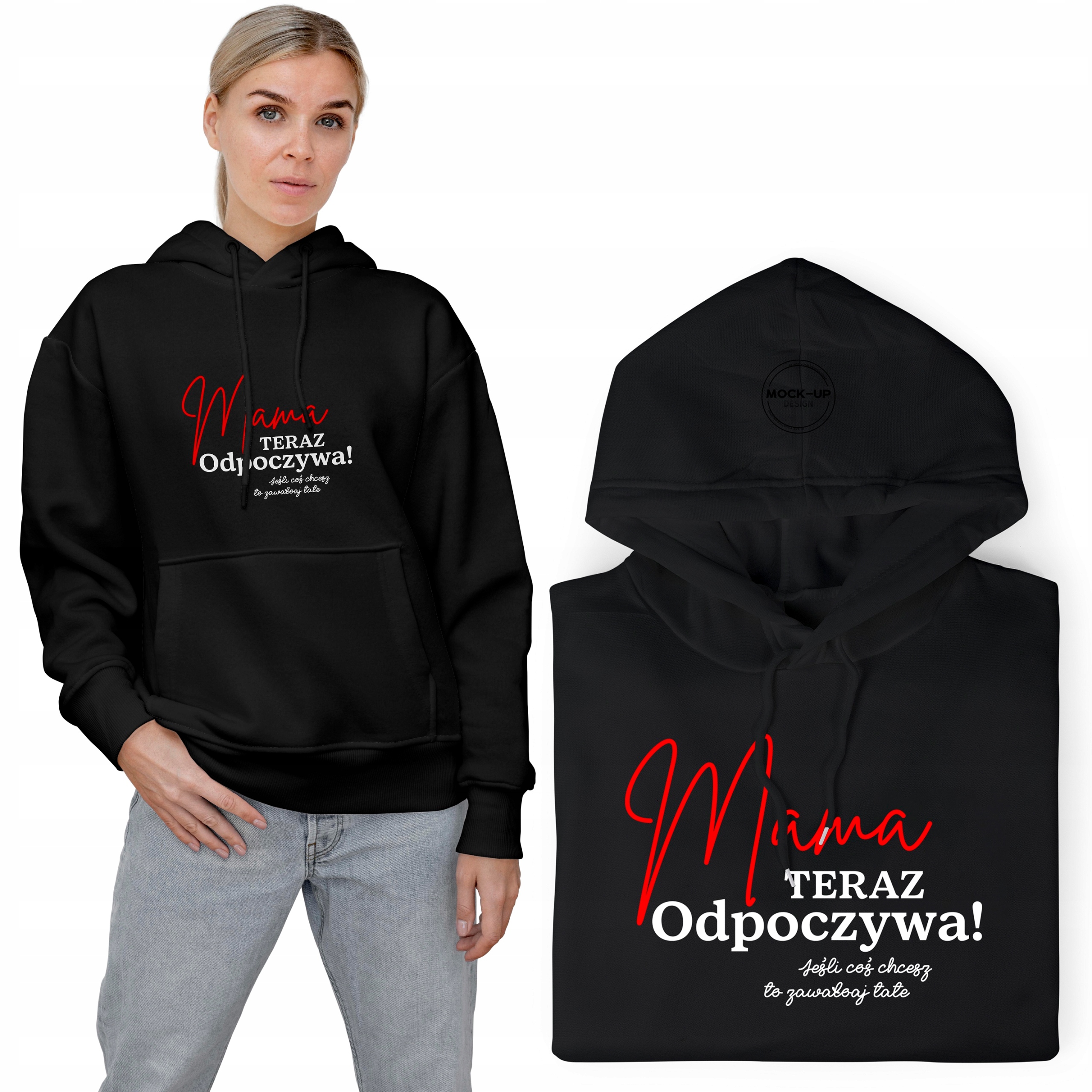 

Bluza z Kapturem dla Mamy MiX Wzorów XL