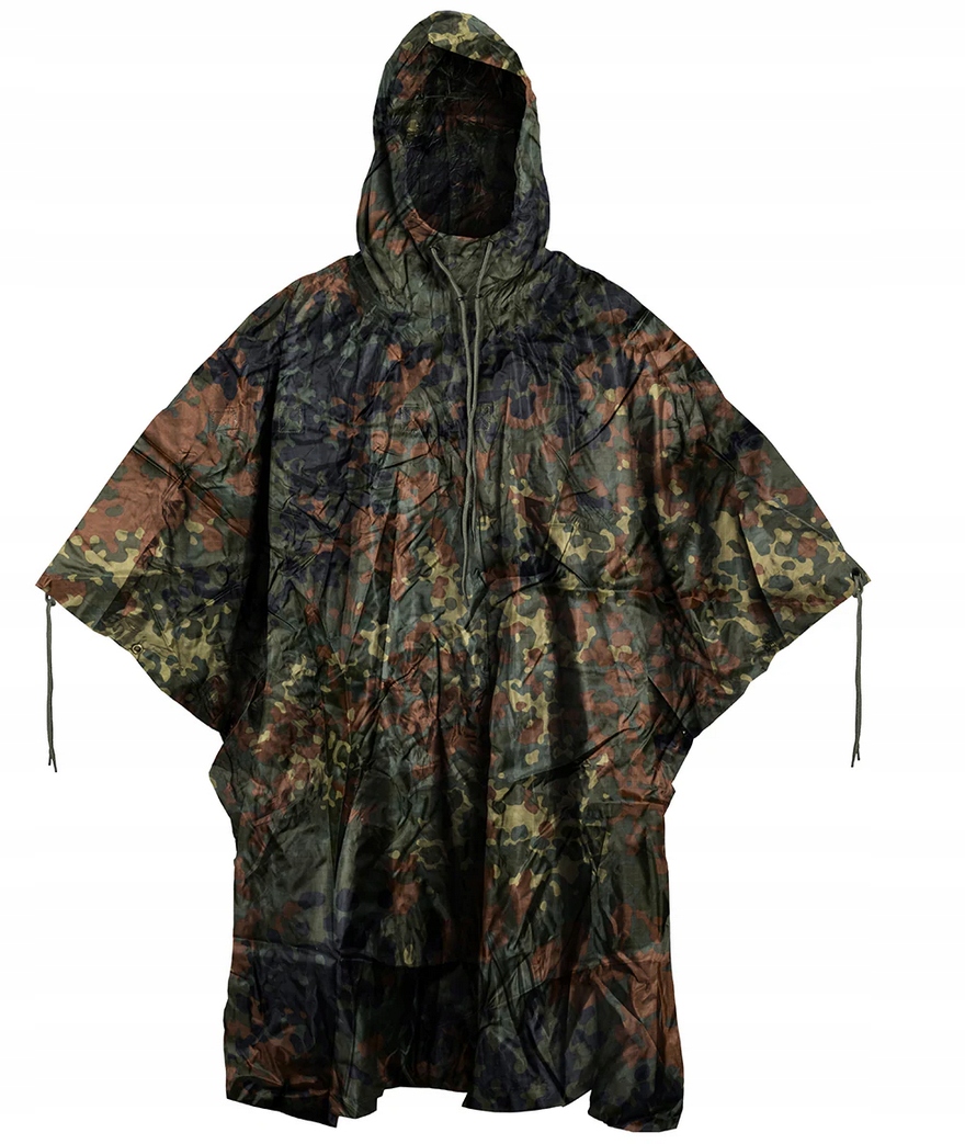 Mil-Tec Poncho Przeciwdeszczowe Rip-Stop Flecktarn