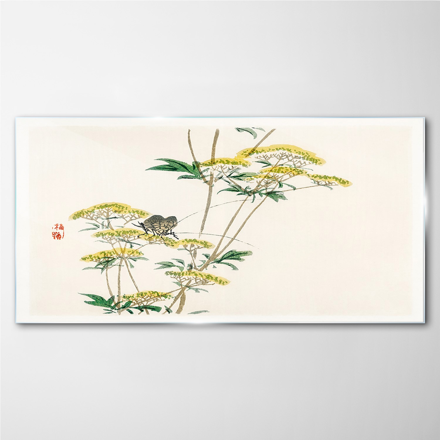 

Obraz szklany na ścianę Gałęzie kwiaty 100x50 cm