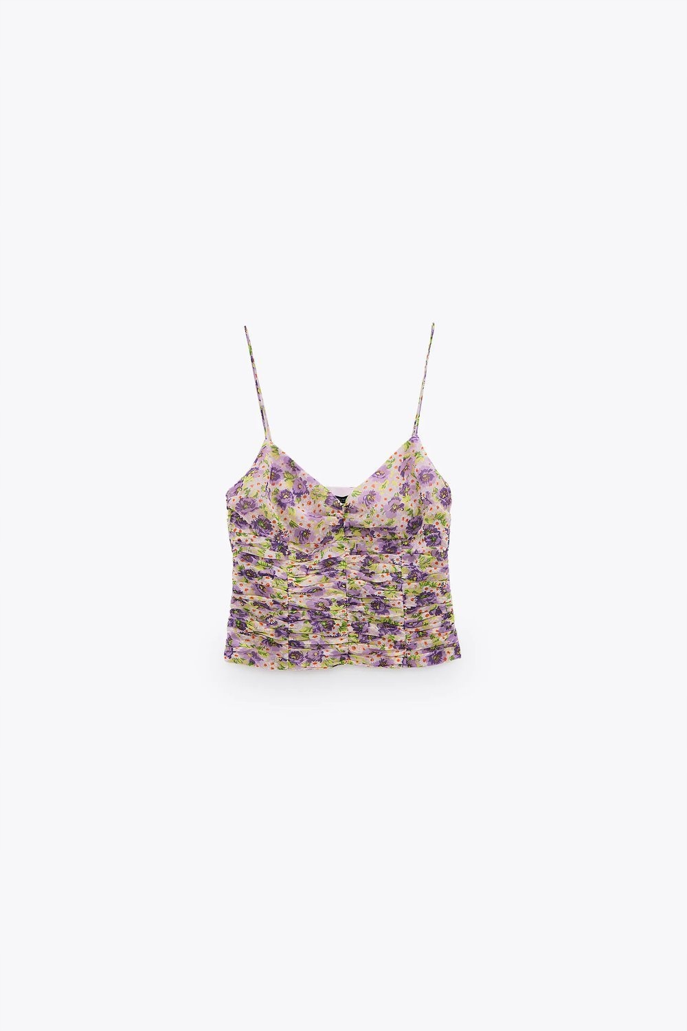 

Bluzka Zara Floral Top damski top na szelkach r. S