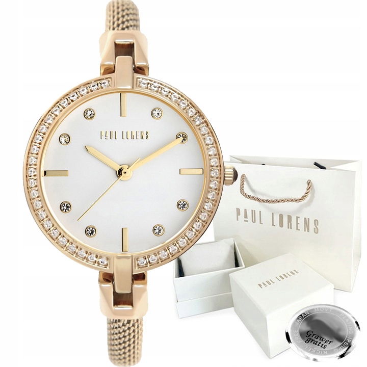 Dámské hodinky Paul Lorens Ambera jemný Ženský zirkony Box Gravírování