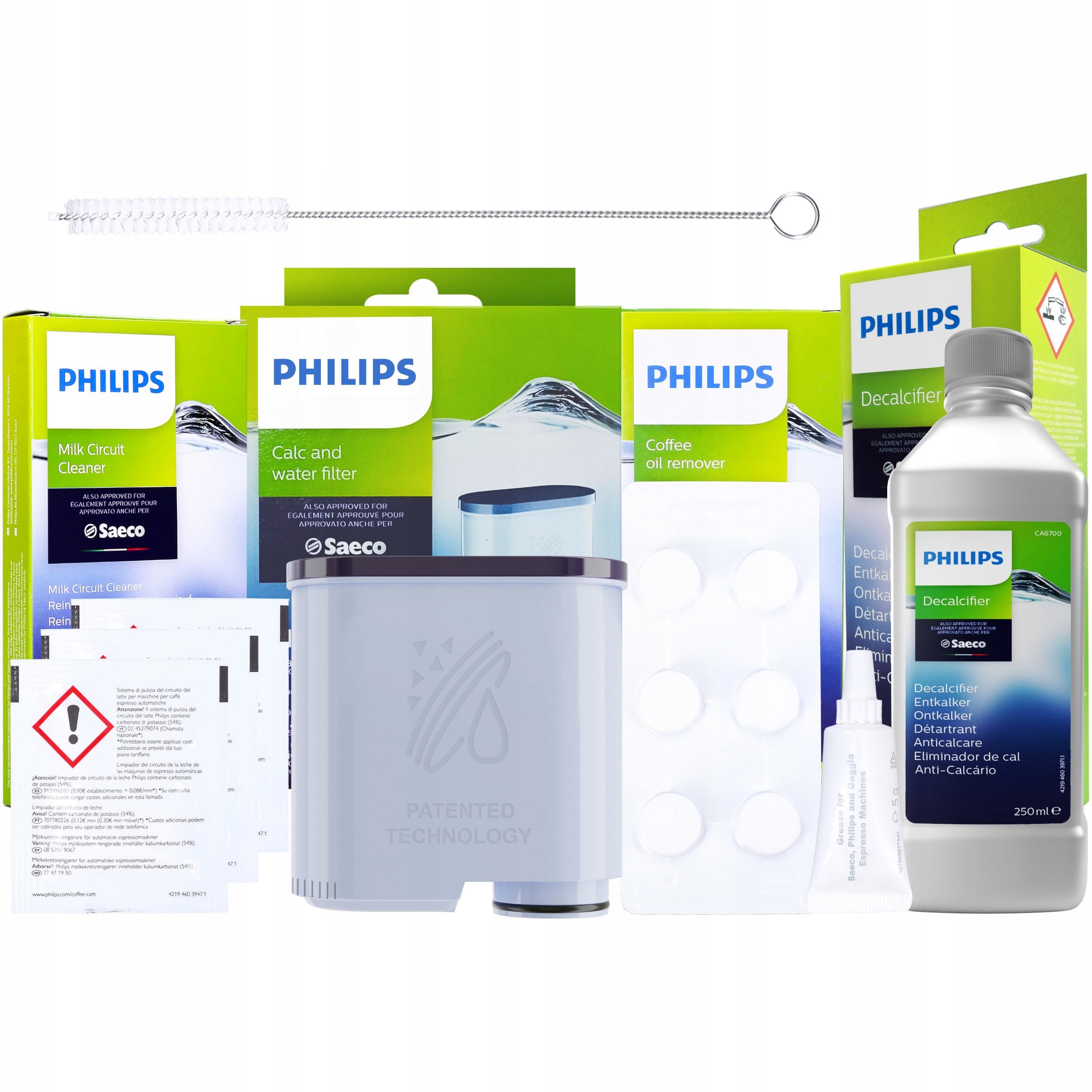 Sada na čištění kávovaru Saeco Philips Latte Go odvápňovač, filtr