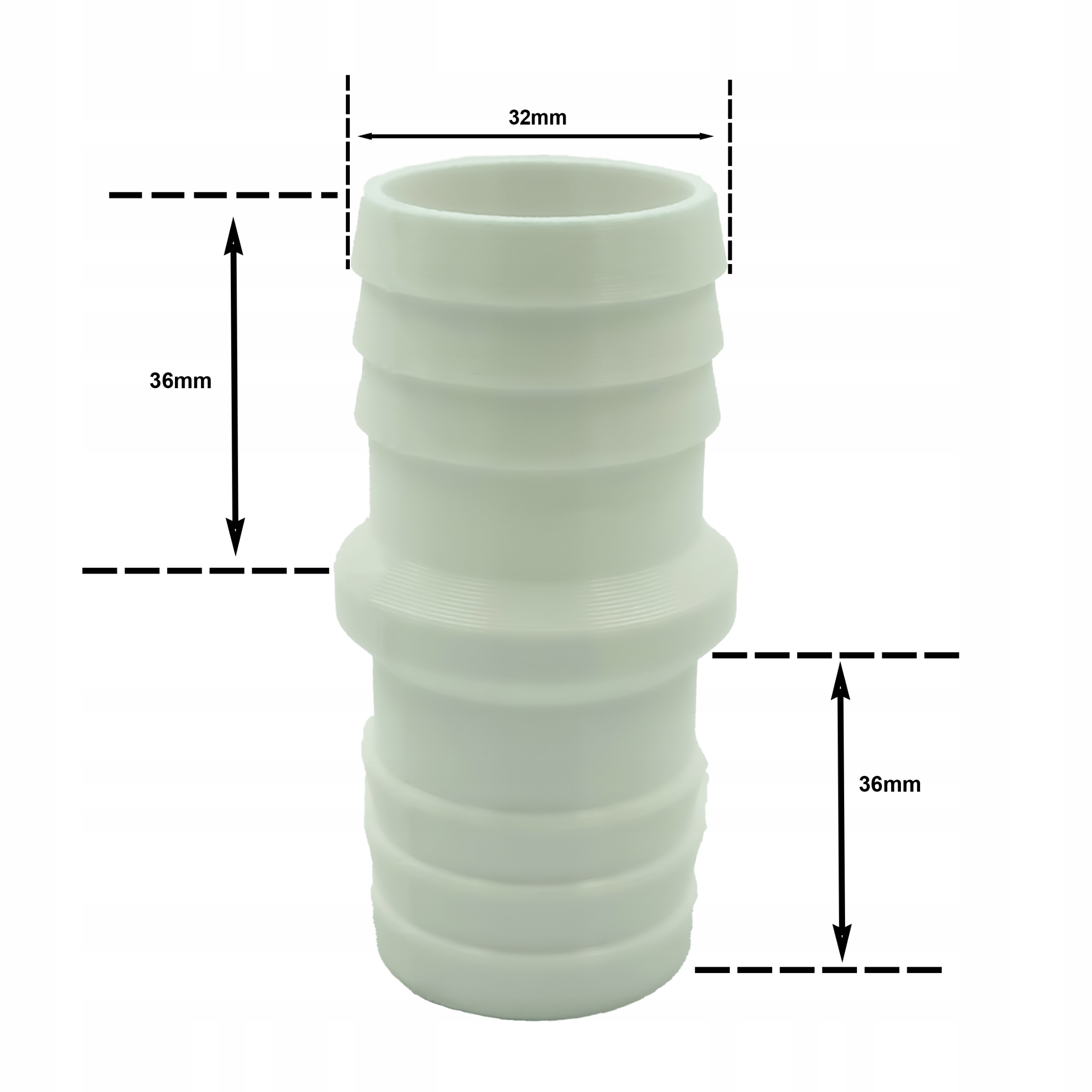 ZŁĄCZKA RURY BASENOWEJ 32MM TULEJA REDUKCJA WĘŻA DO INTEX BESTWAY Długość 7.5 cm