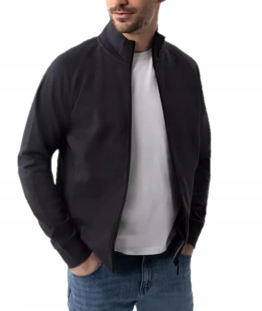 Grafitová pánská rozepínací bavlněná mikina s se stojáčkem Volcano B-guest 3XL