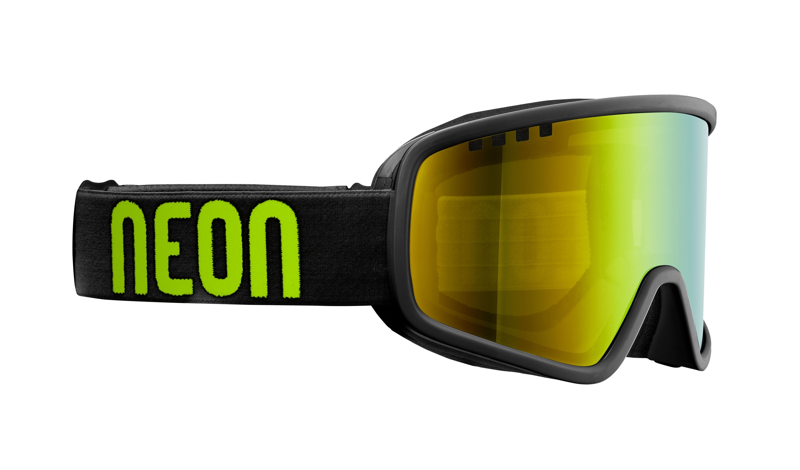 Lyžařské Brýle Neon Force Black Yellow Mirror Zlaté CAT3