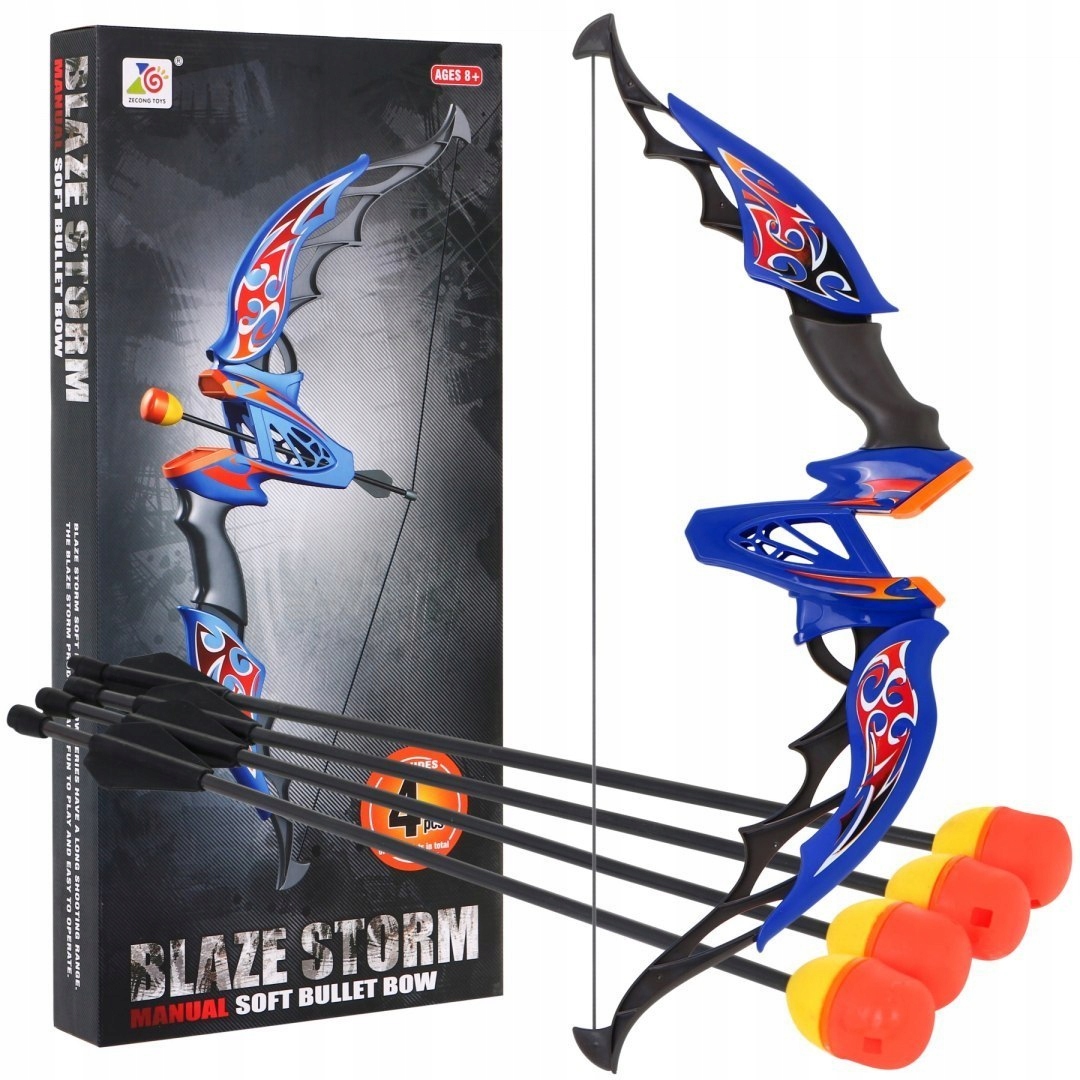 ŁUK DLA DZIECI 8+ ZABAWKA SPORTOWA BLAZE STORM + 4