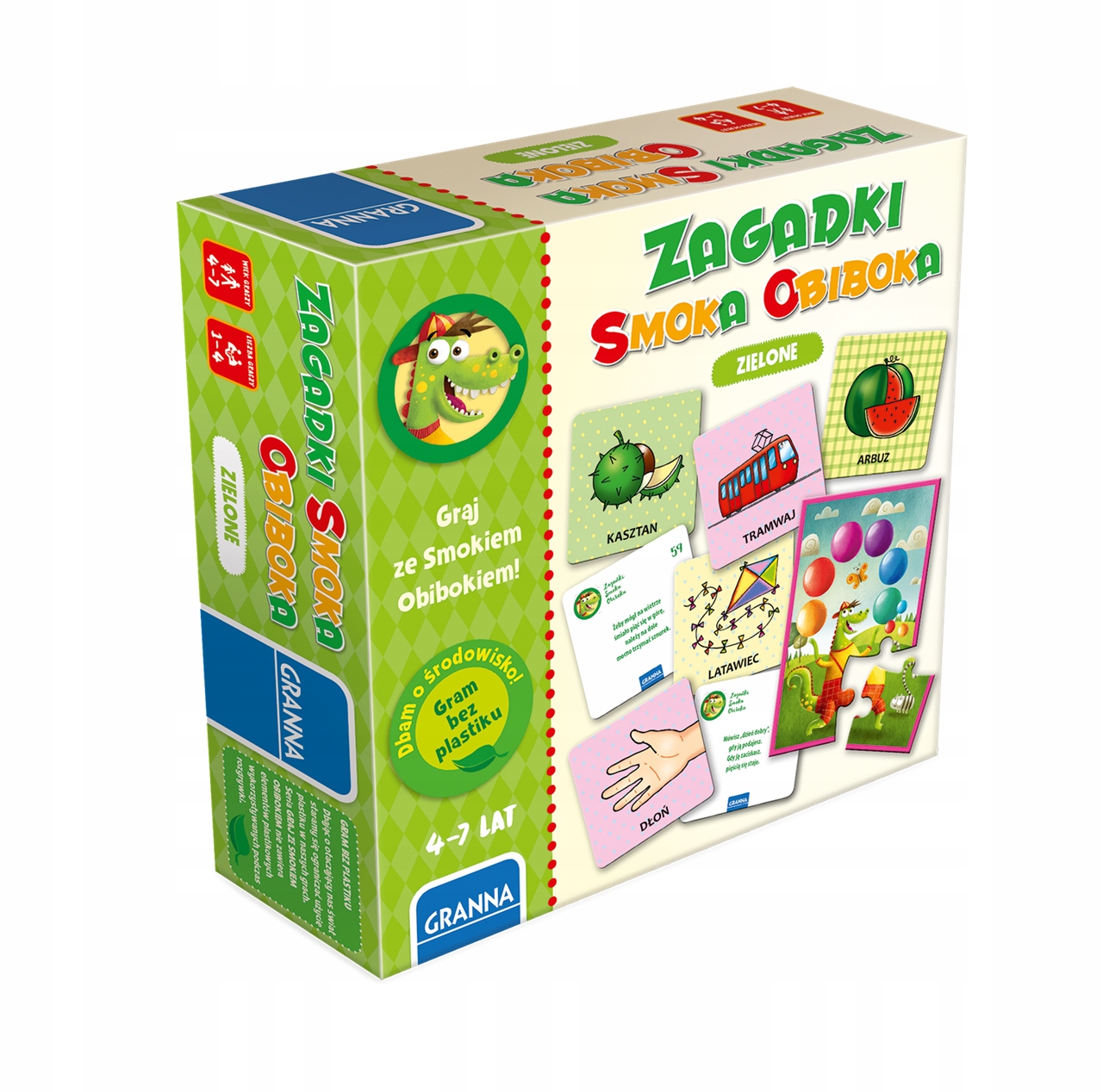 GRANNA GRA ZAGADKI SMOKA OBIBOKA ZIELONE