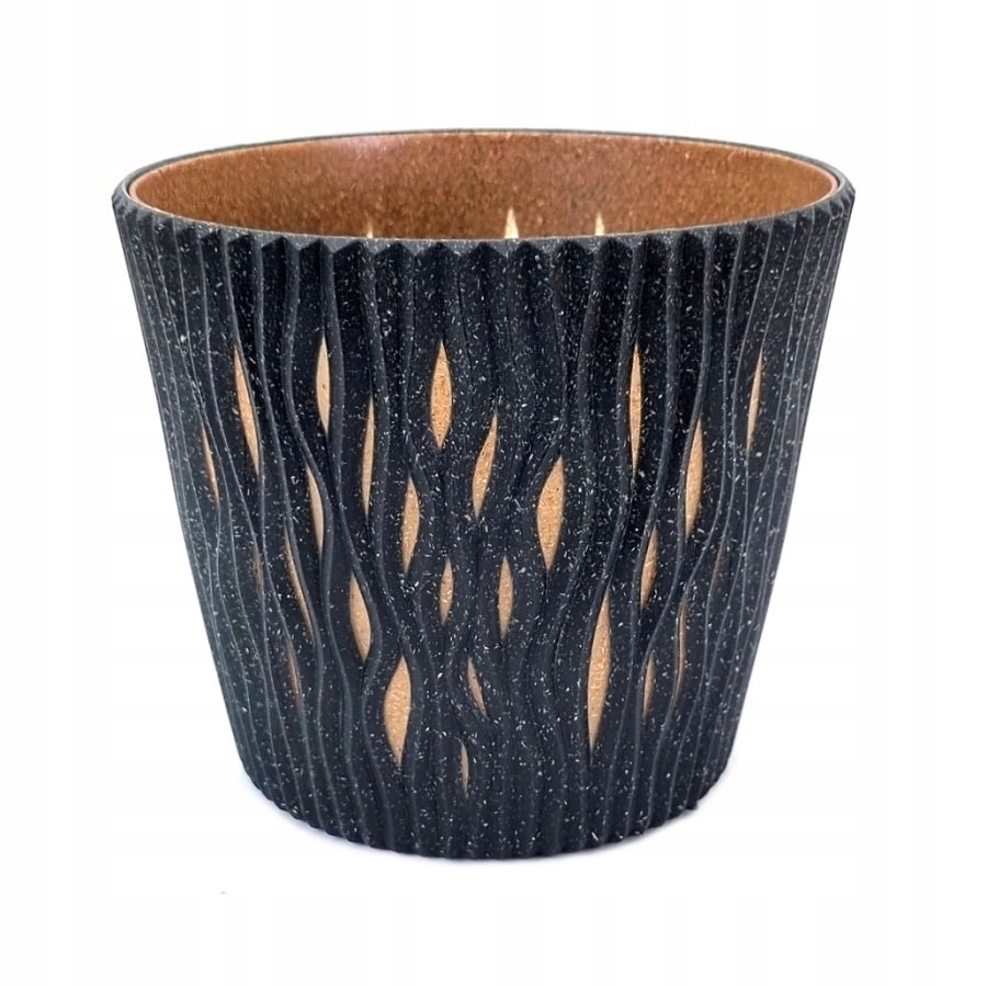 

Doniczka Sandy Round Eco 2w1 Czarna osłonka 13cm