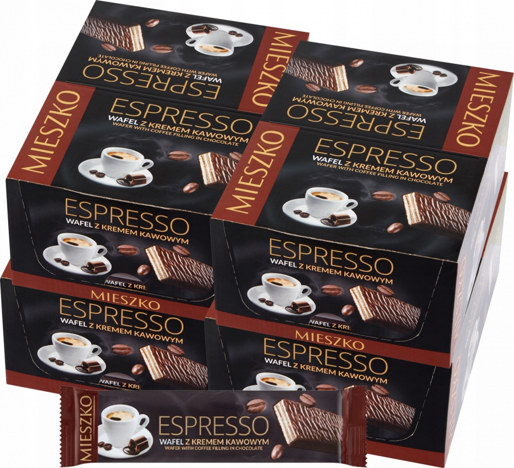 Mieszko Espresso Wafel z kremem kawowym 34 g x140