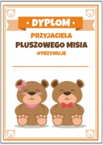 

Dyplom Przyjaciela Pluszowego Misia A5