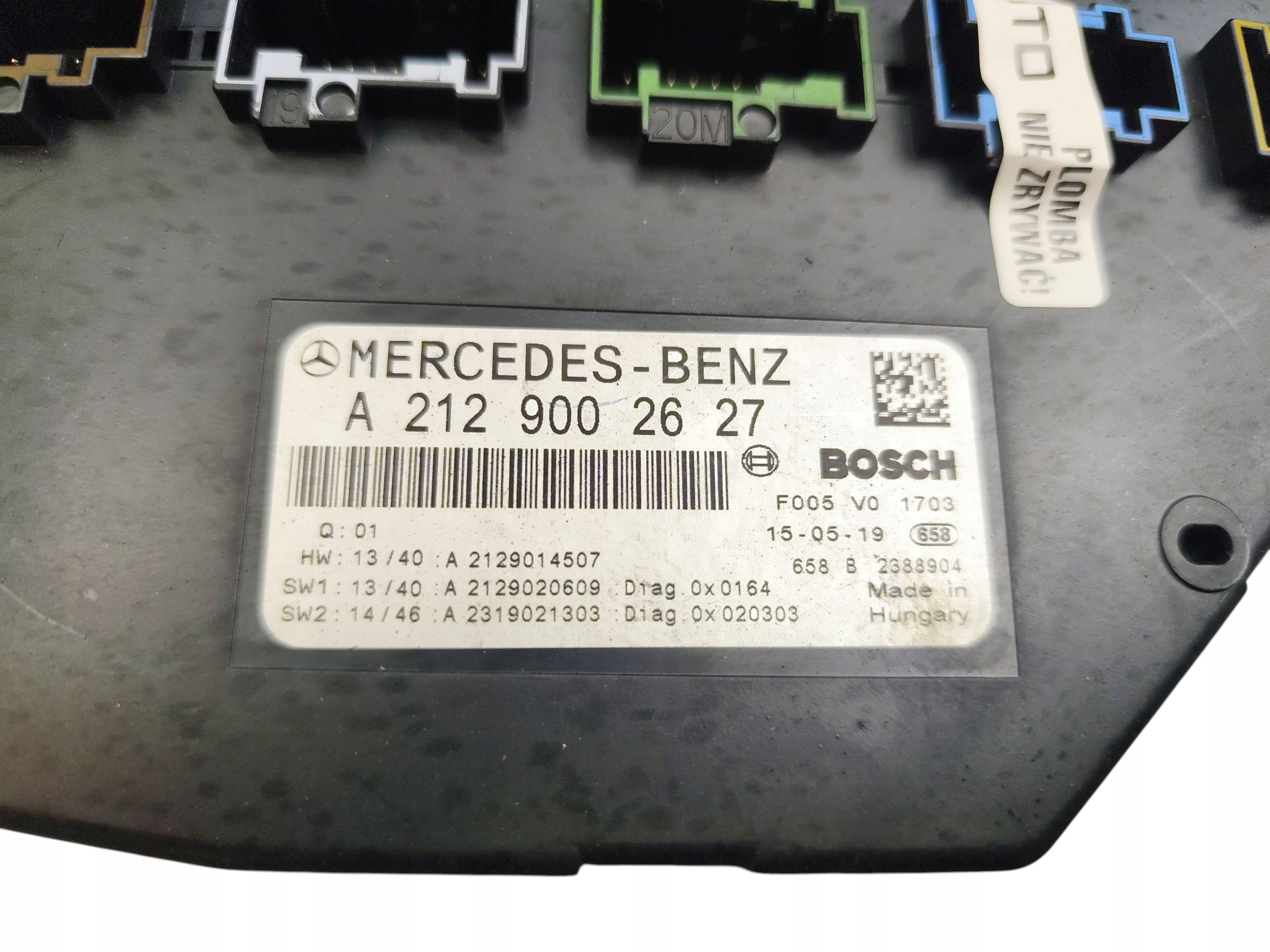 module control unit compartment SAM MERCEDES W212 A2129002627