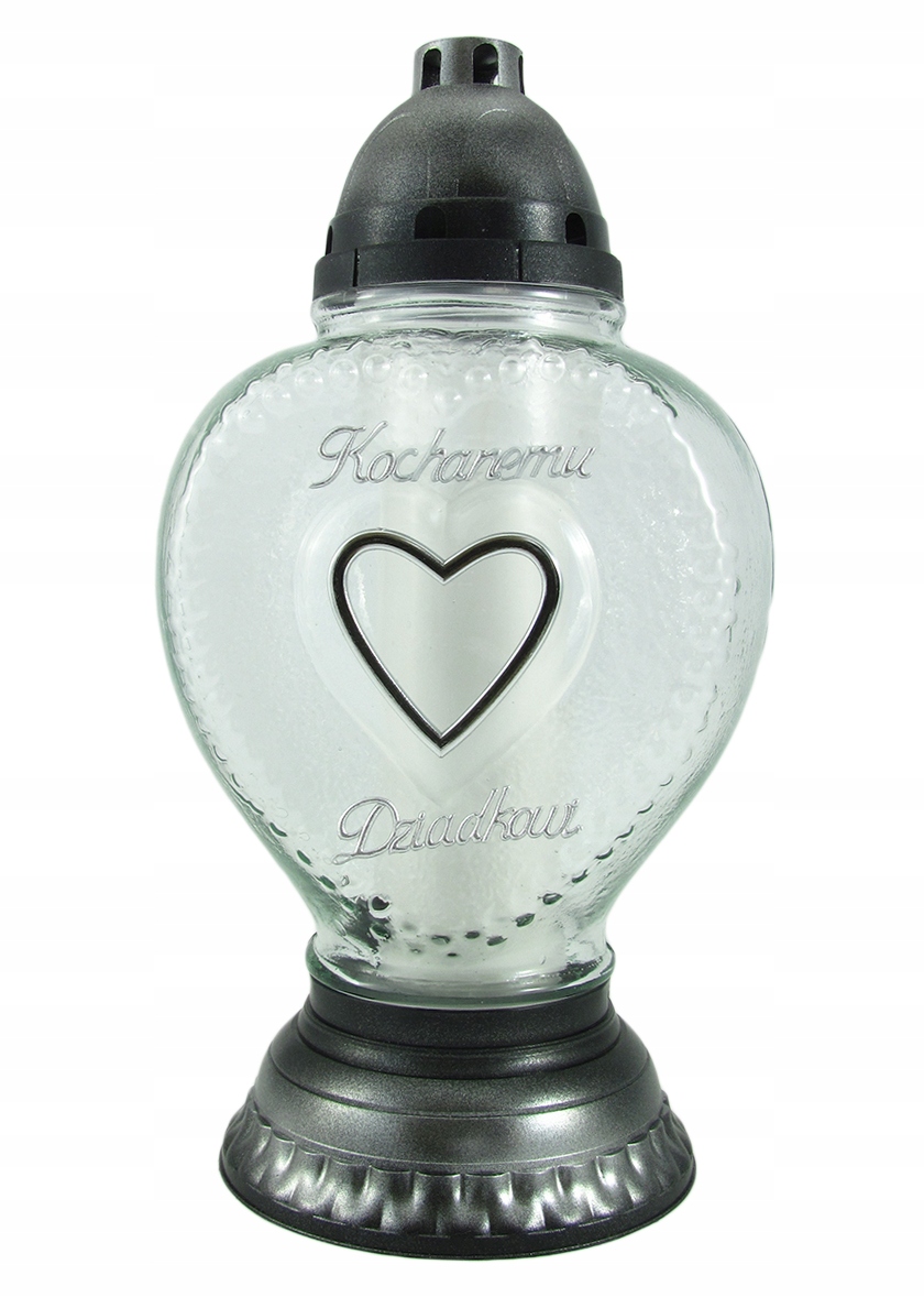 

Duży znicz serce z dedykacją dla dziadka dziadkowi