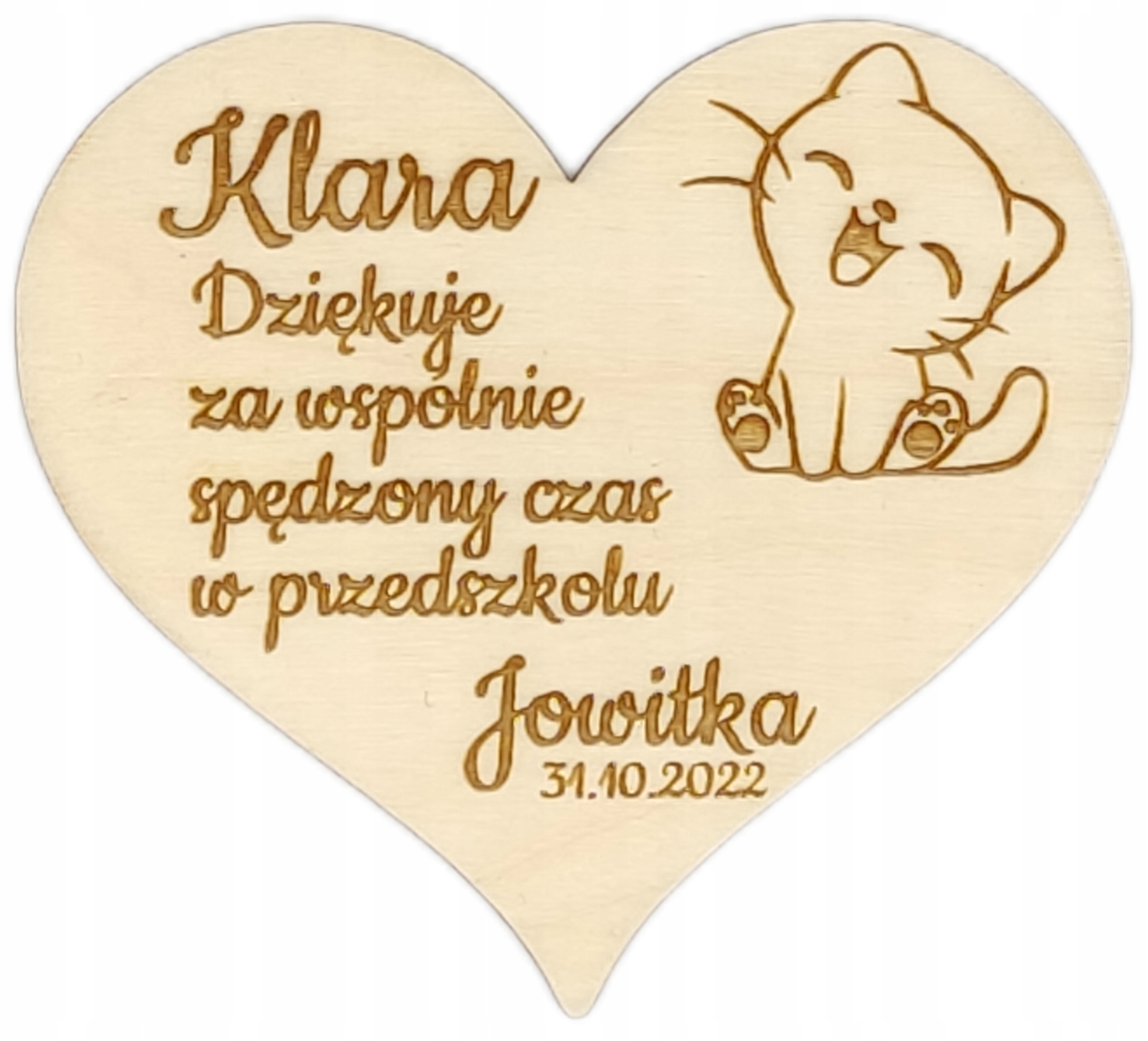 

Magnes Podziękowanie Zakończenie Roku Szkoły serce