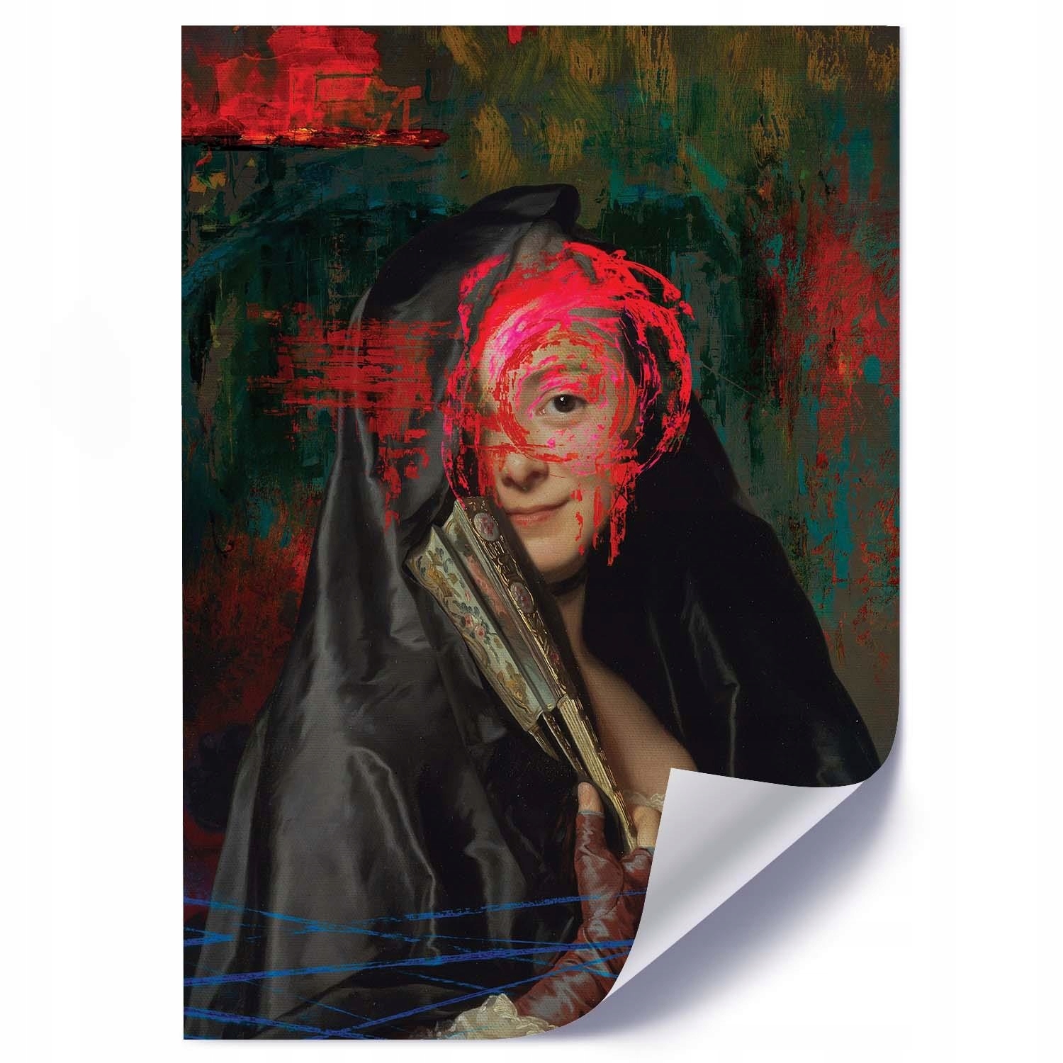 

Nowoczesny Plakat Do Pokoju Dama Wachlarz 40x60